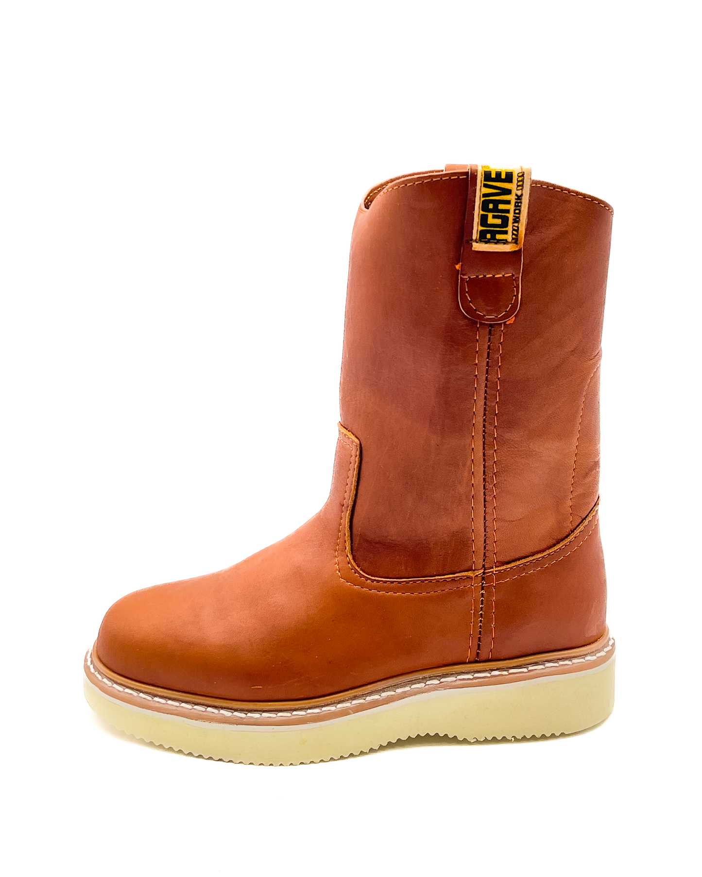 Roofing Work Boots Full Grain Leather Wedge Sole Soft Toe