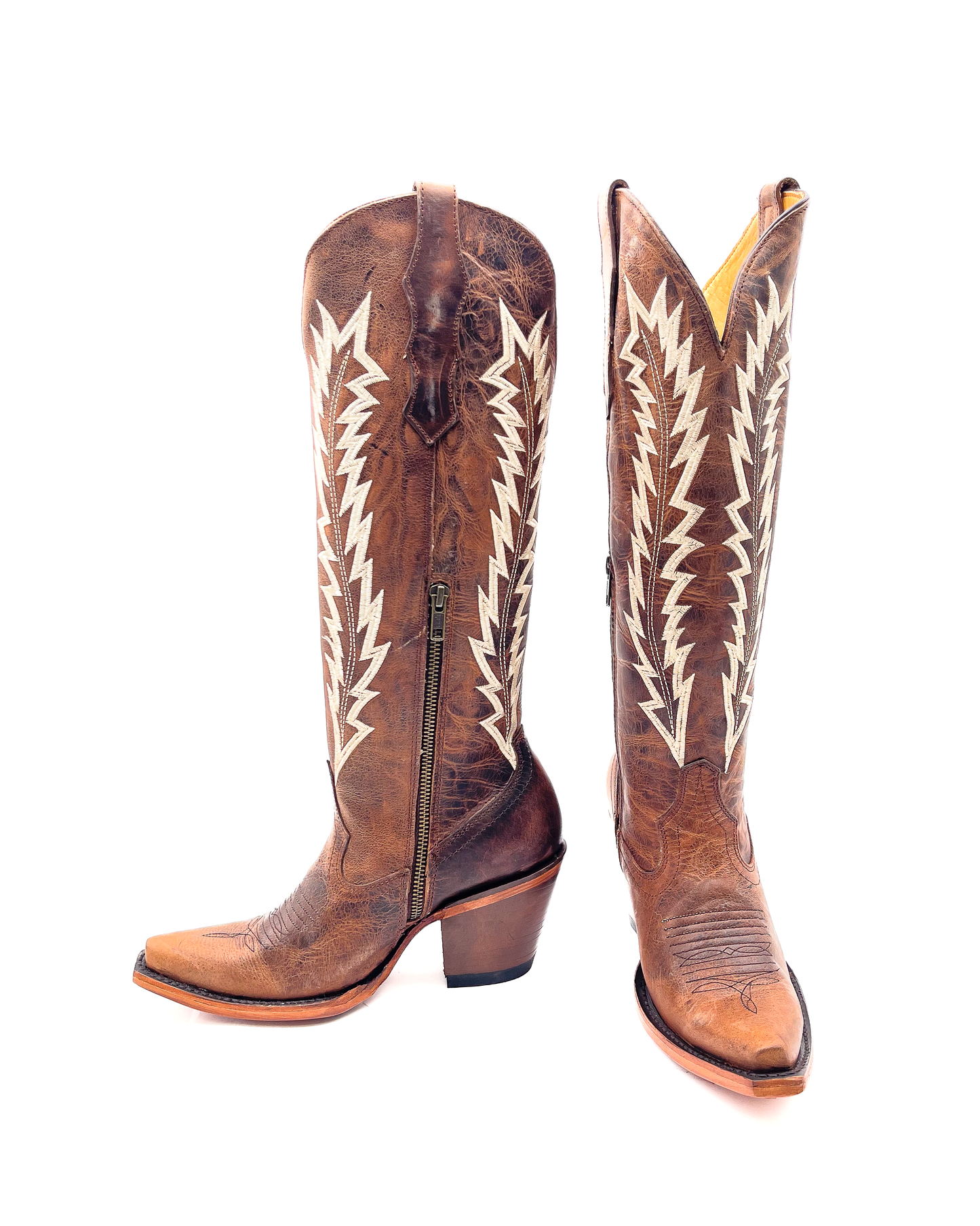 Cowboy Boot Junia Brown Saddle