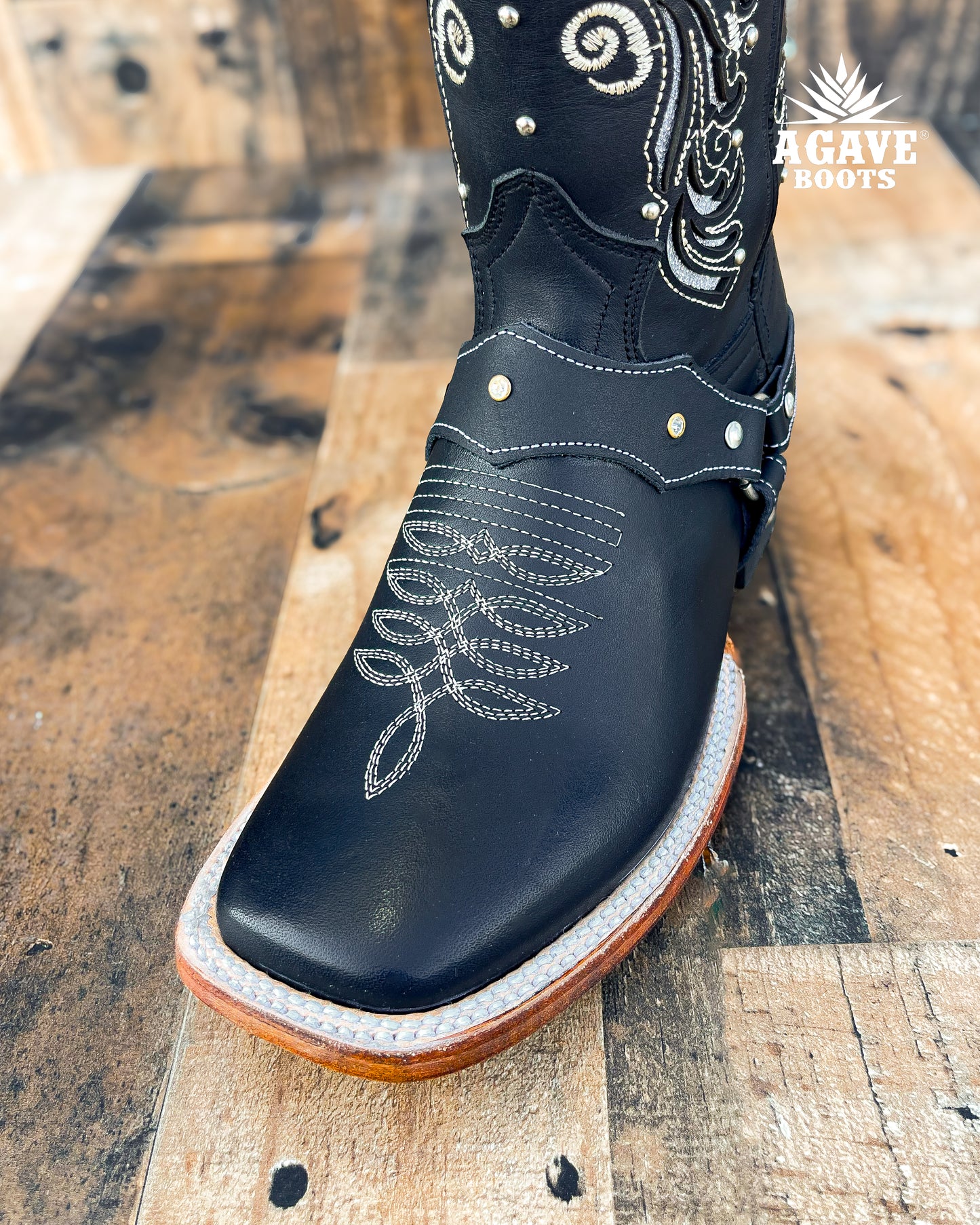 Cowboy Boot Midnight Spark Black Glitter