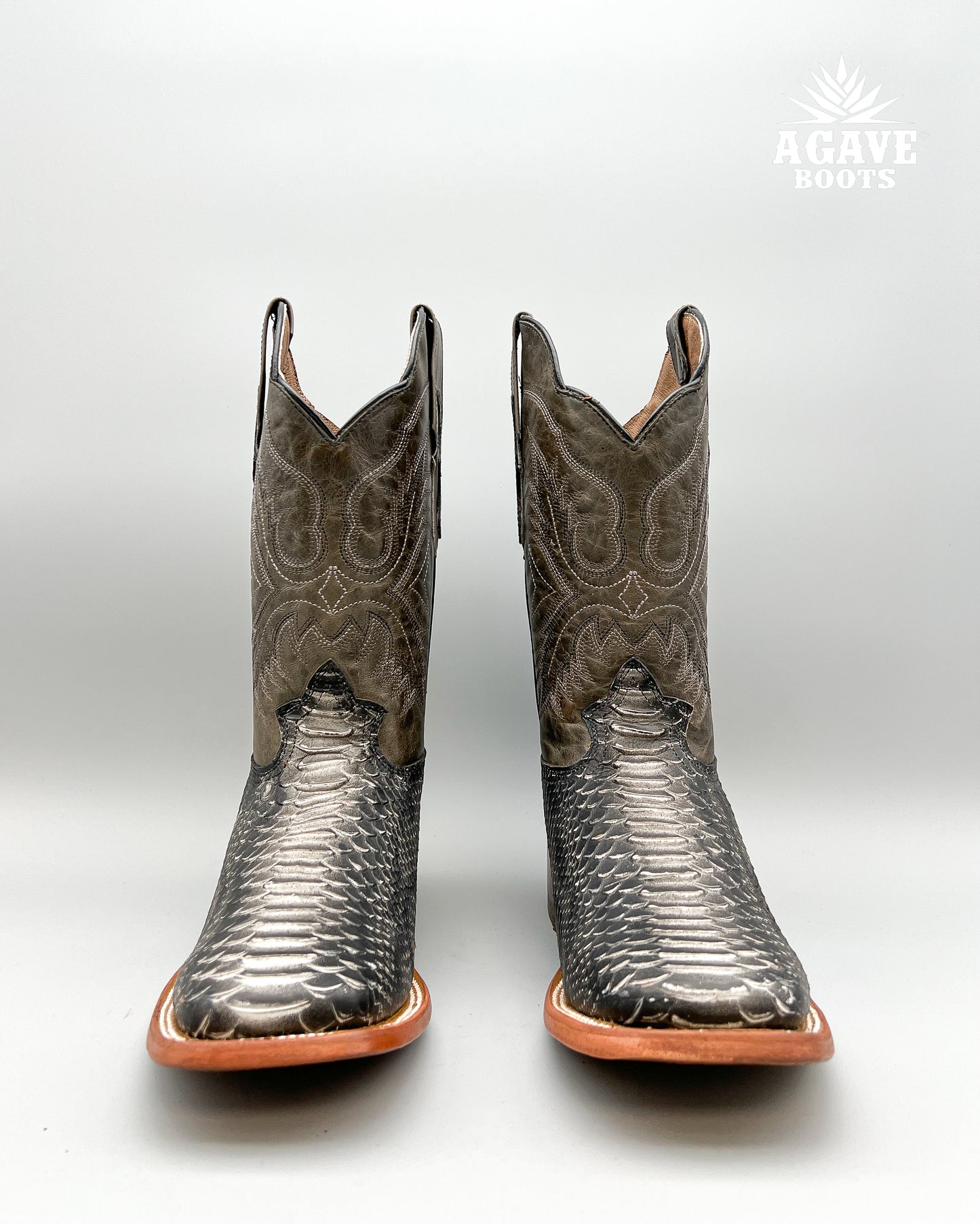Cowboy Boot Gray Python