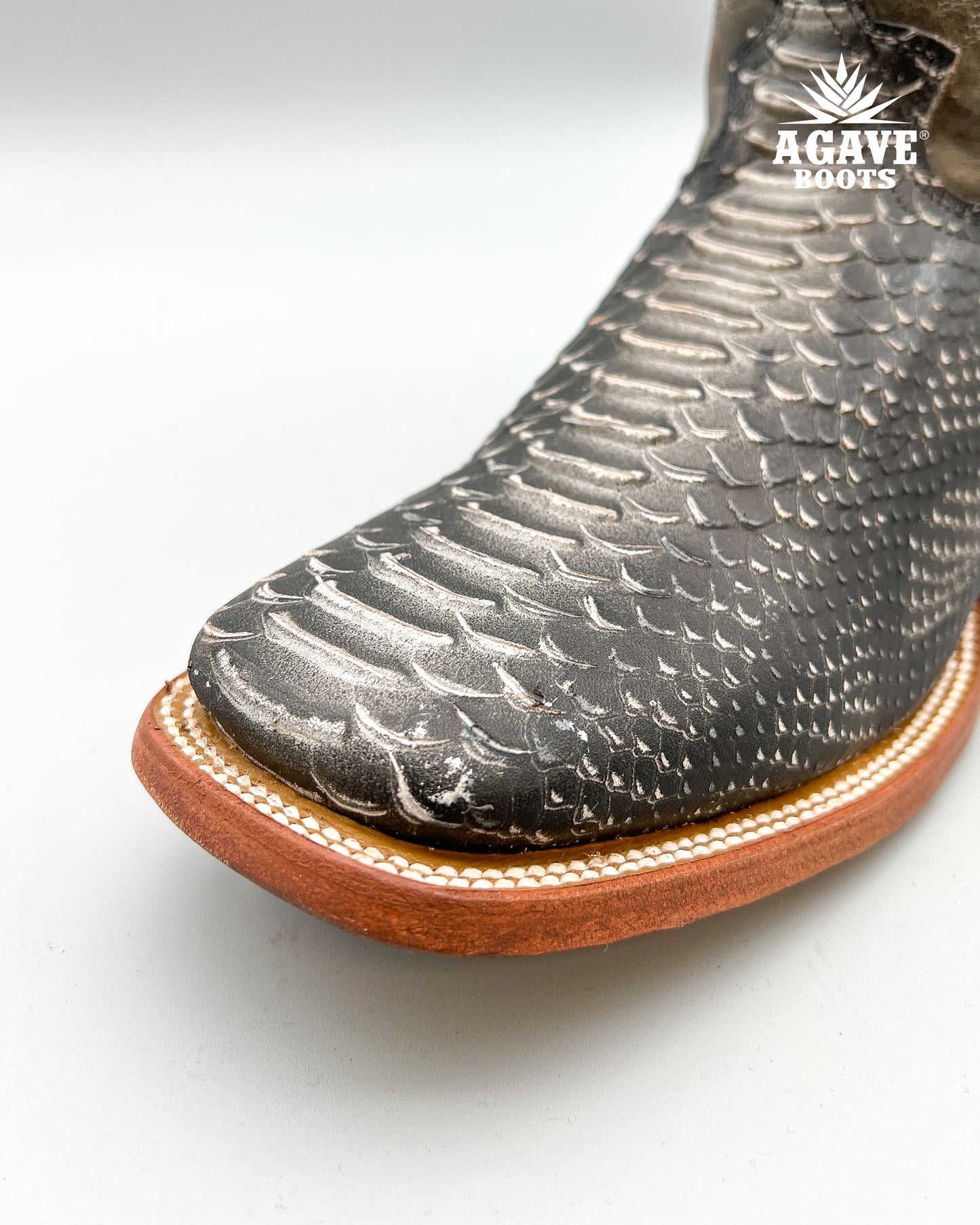 Cowboy Boot Gray Python