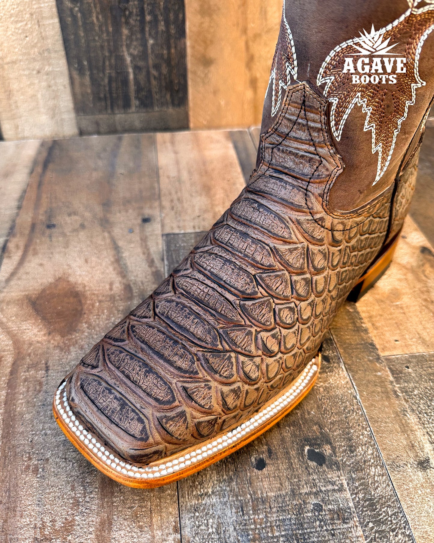BROWN PYTHON | MEN SQUARE TOE WESTERN COWBOY BOOTS