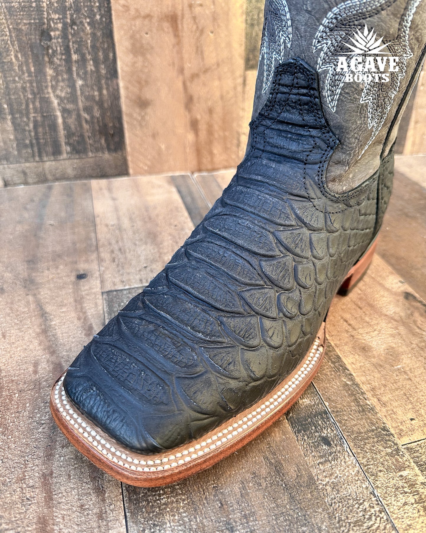 Cowboy Boot Black Python