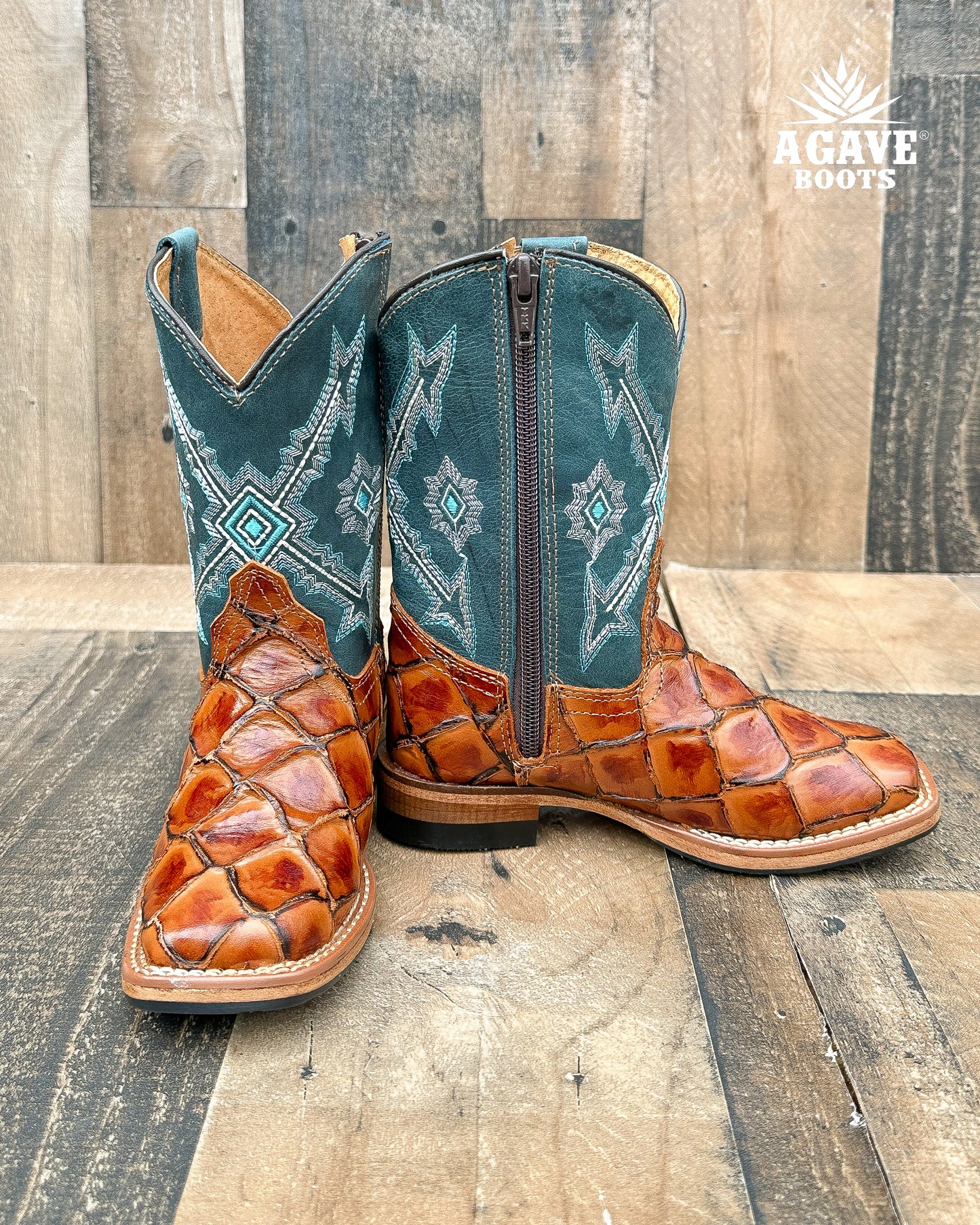 COGNAC FISH | BOYS TODDLER WESTERN COWBOY BOOTS