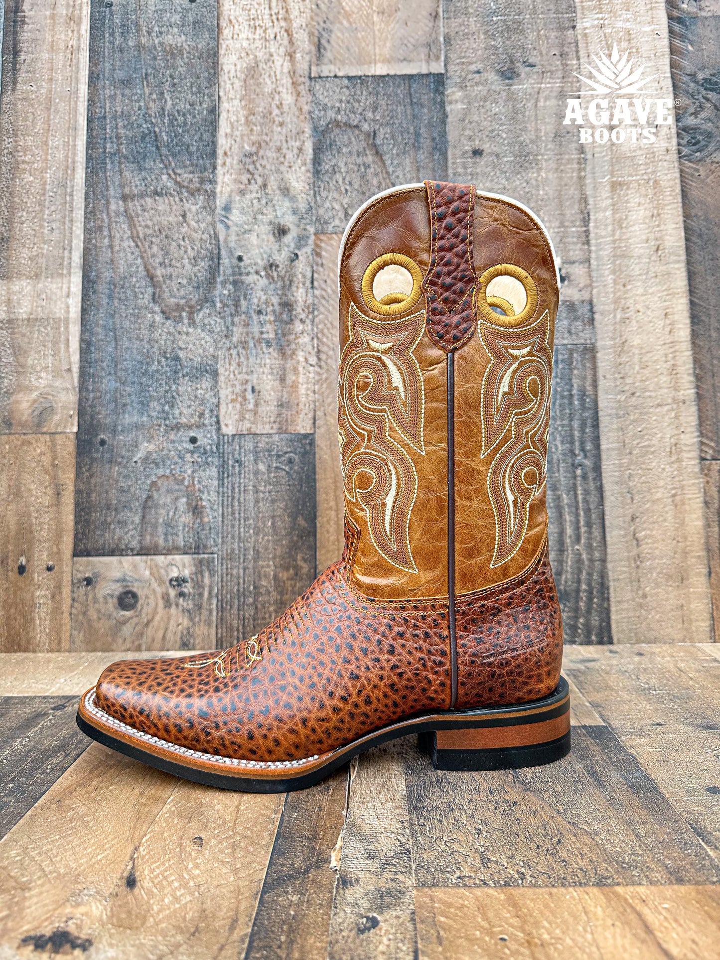 Cowboy Boot Bull Cognac Rubber Sole