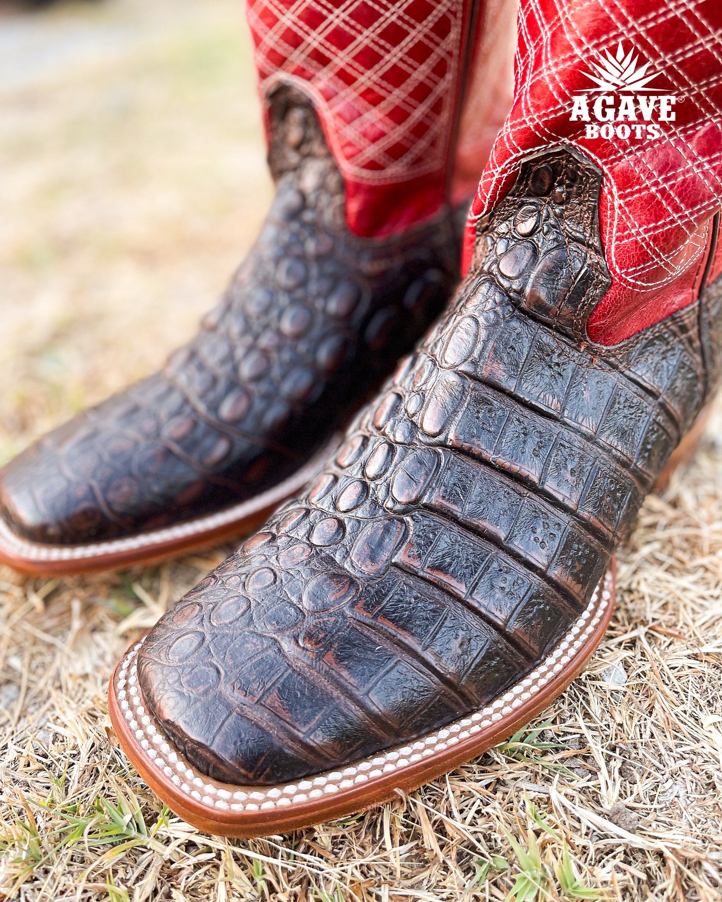 Cowboy Boot Red Caiman