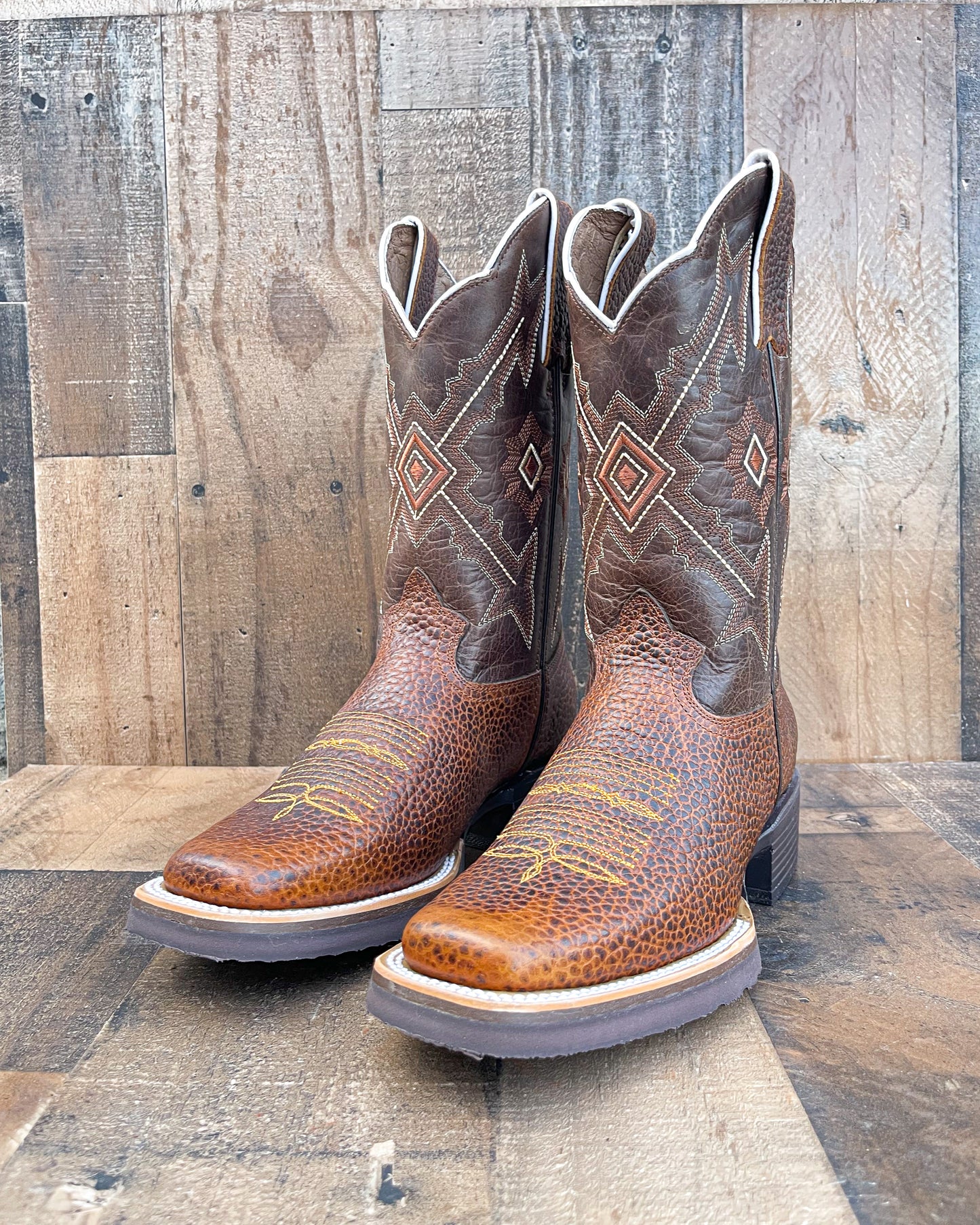"LAVA" HONEY | MEN SQUARE TOE WESTERN COWBOY BOOTS