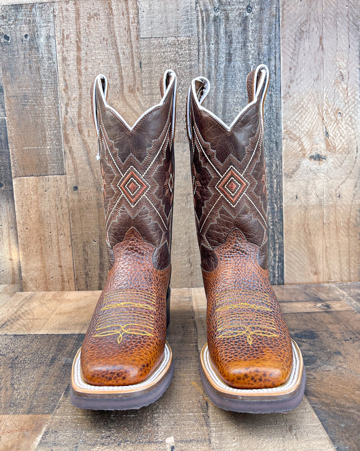 "LAVA" HONEY | MEN SQUARE TOE WESTERN COWBOY BOOTS