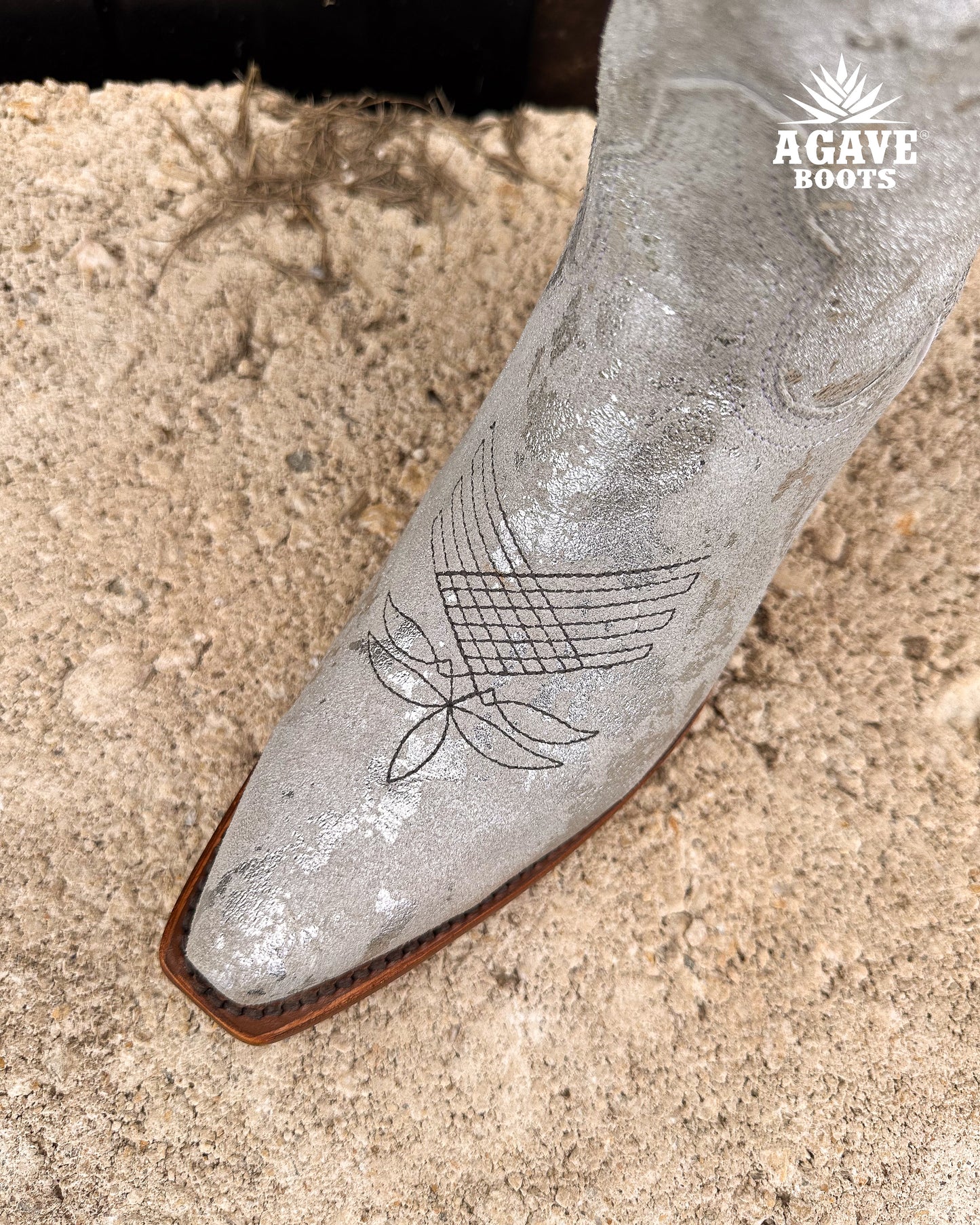 Cowboy Boot Tall Silver Camo