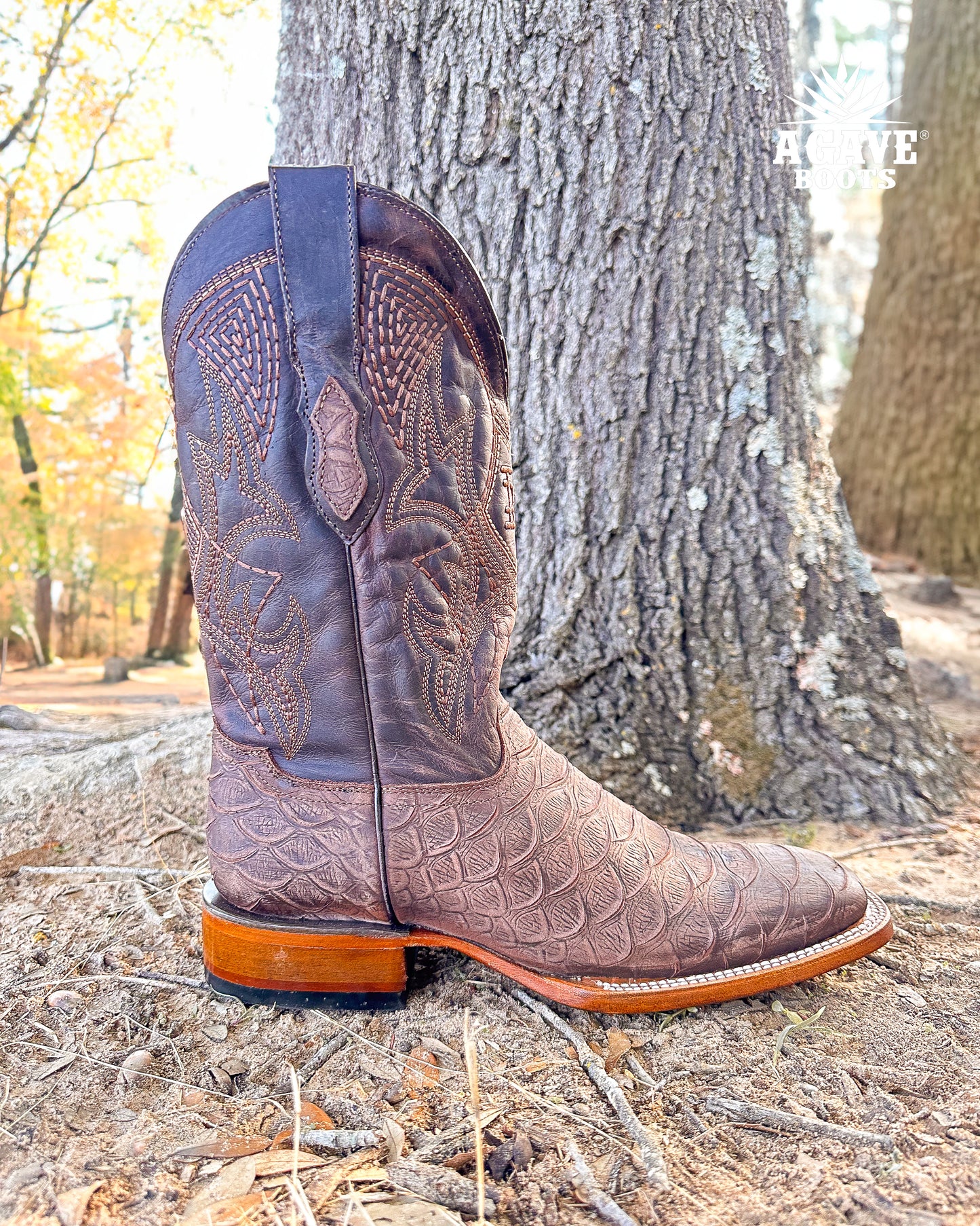 BROWN PYTHON | MEN SQUARE TOE WESTERN COWBOY BOOTS
