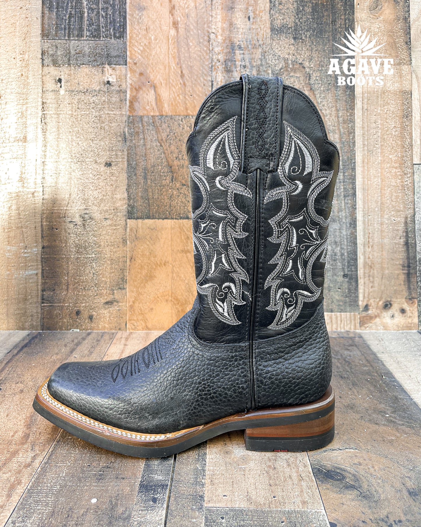 "LAVA" BLACK | MEN SQUARE TOE WESTERN COWBOY BOOTS