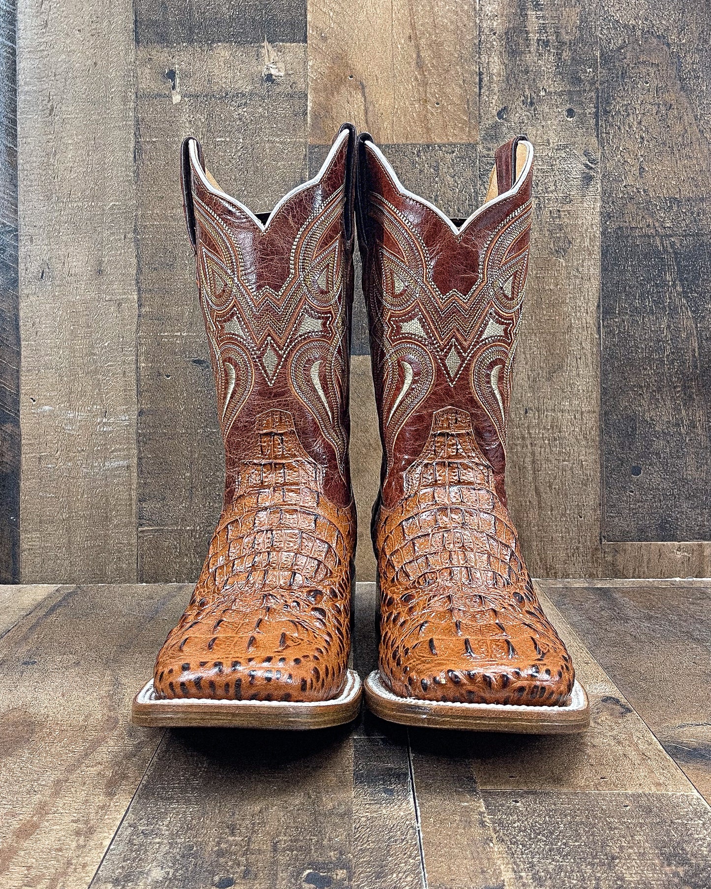 CAIMAN NECK "COGNAC" | MEN'S COWBOY BOOTS