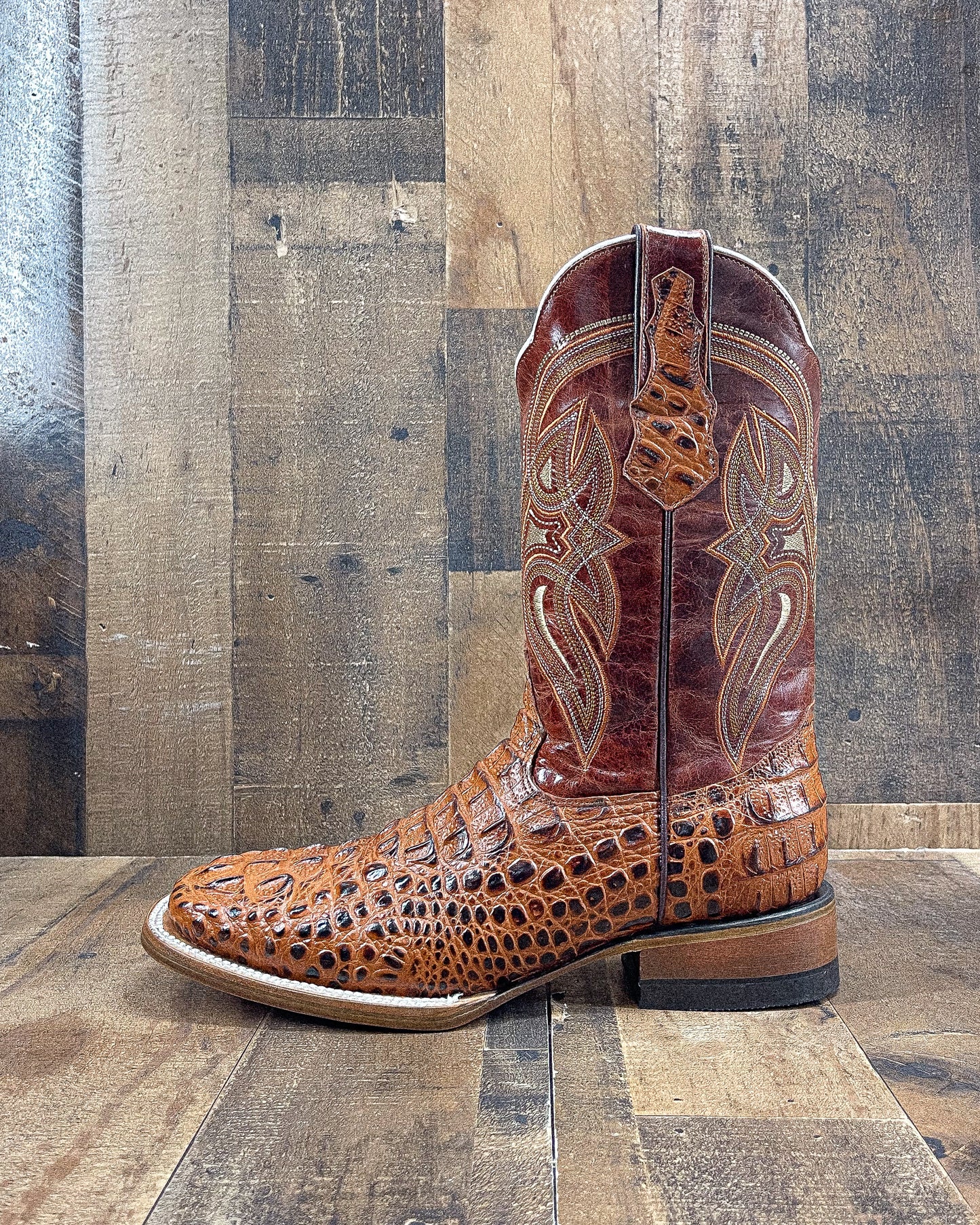 CAIMAN NECK "COGNAC" | MEN'S COWBOY BOOTS