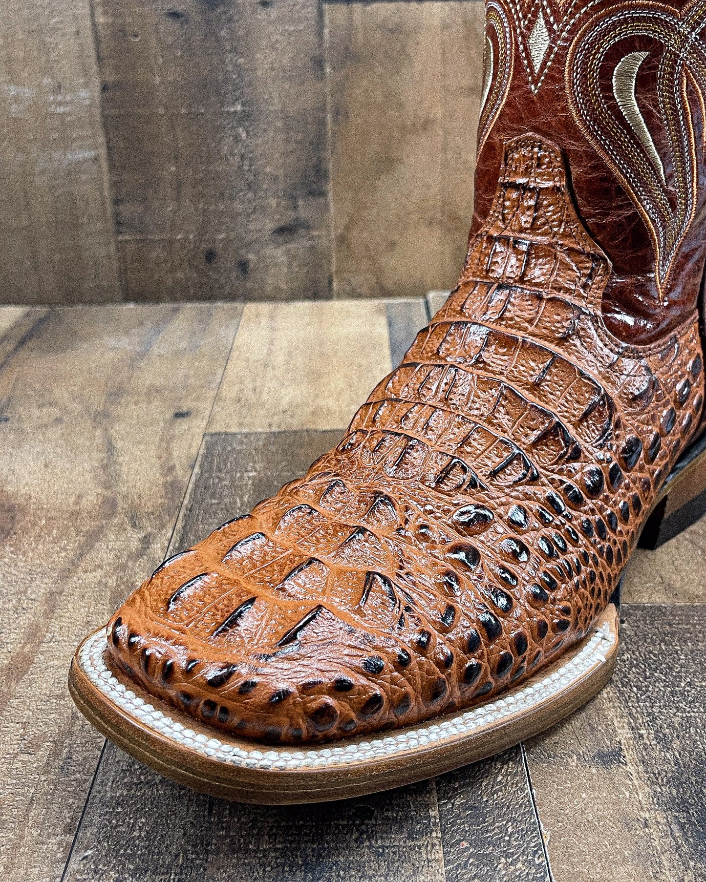 CAIMAN NECK "COGNAC" | MEN'S COWBOY BOOTS