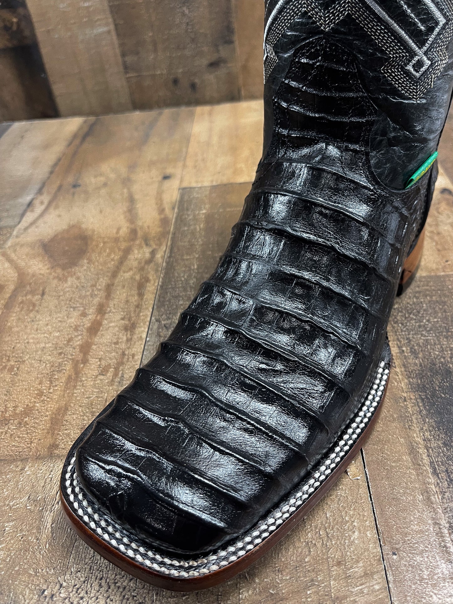 Cowboy Boot Caiman Black Belly AB
