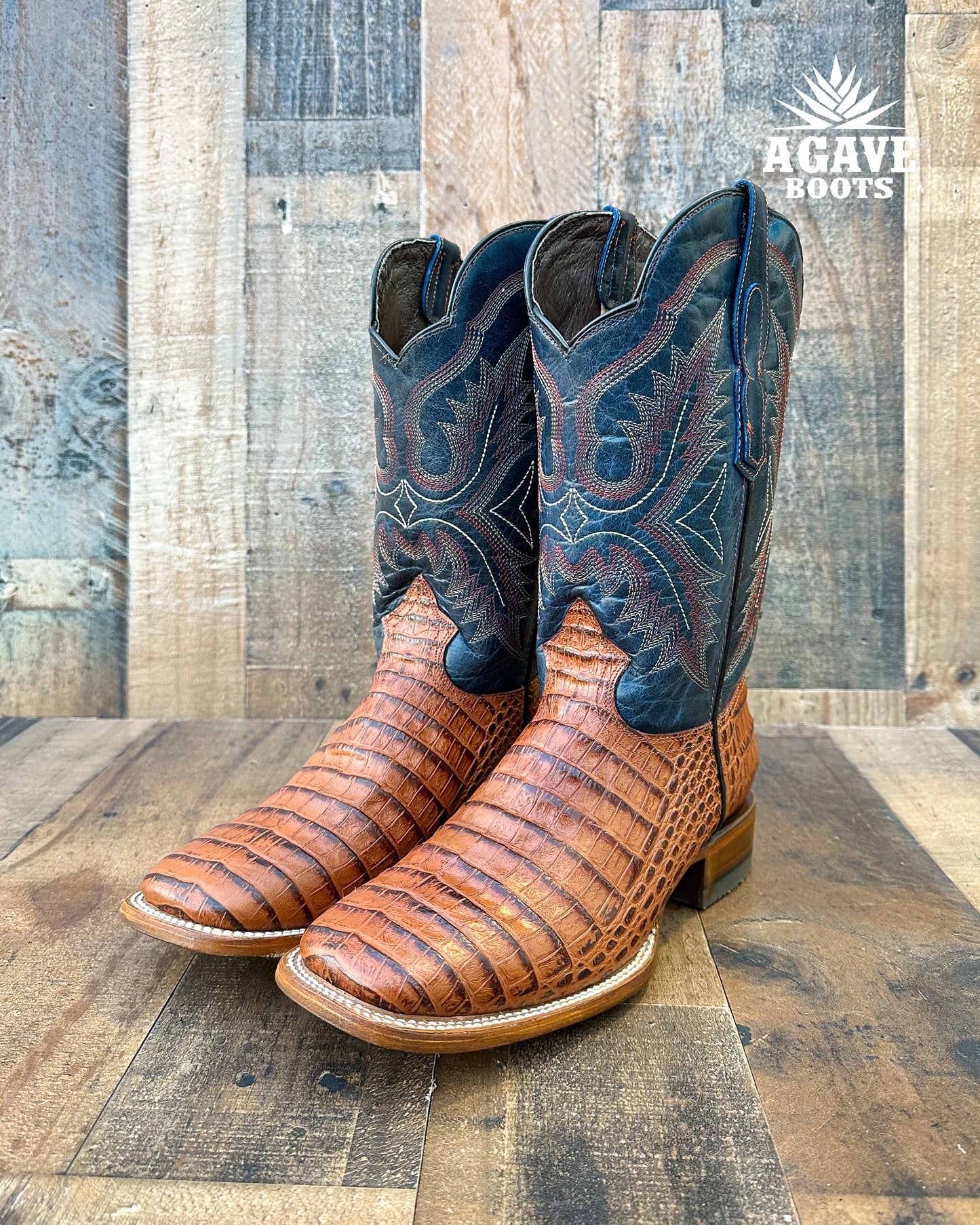 Cowboy Boot Cognac Caiman Belly