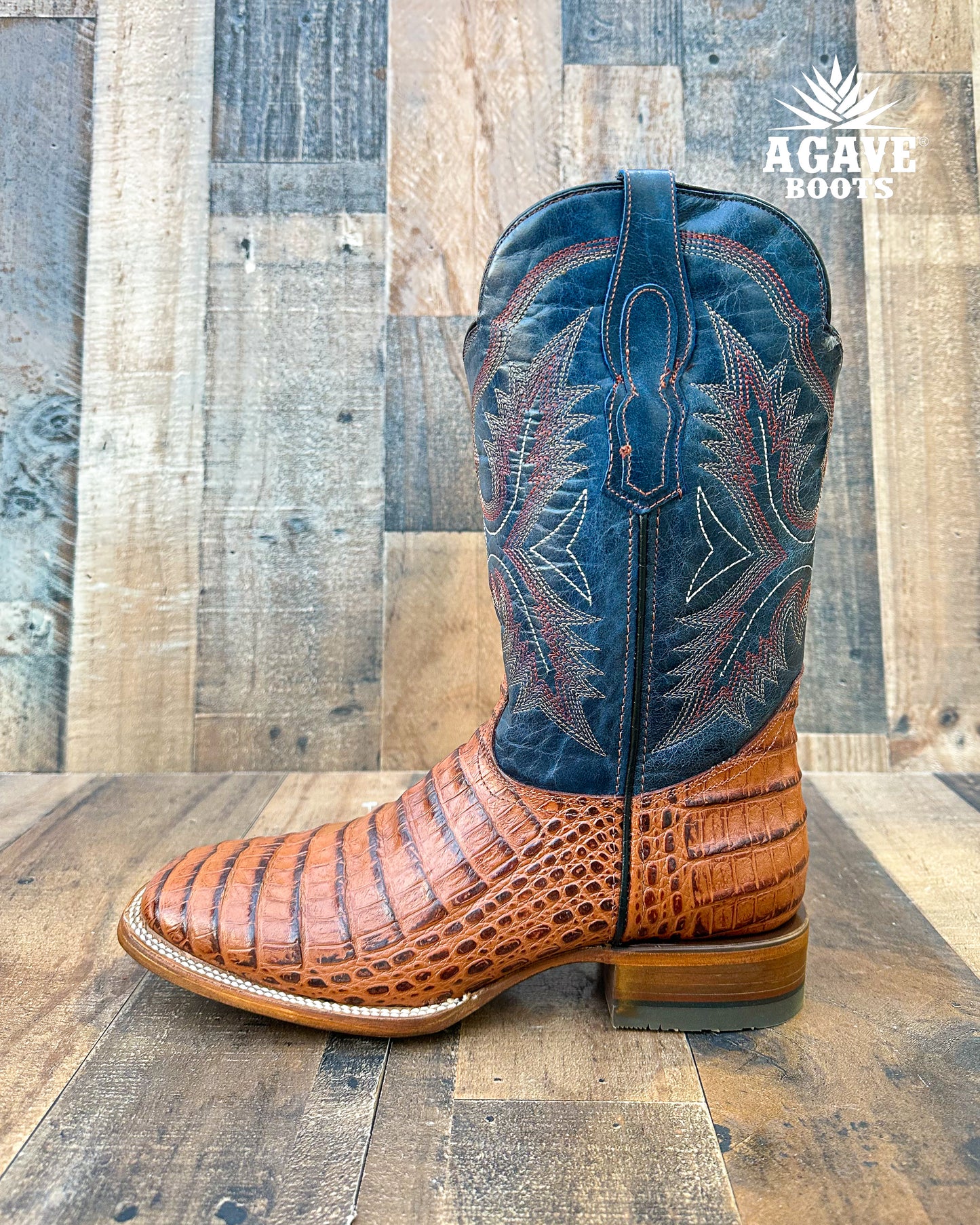 Cowboy Boot Cognac Caiman Belly