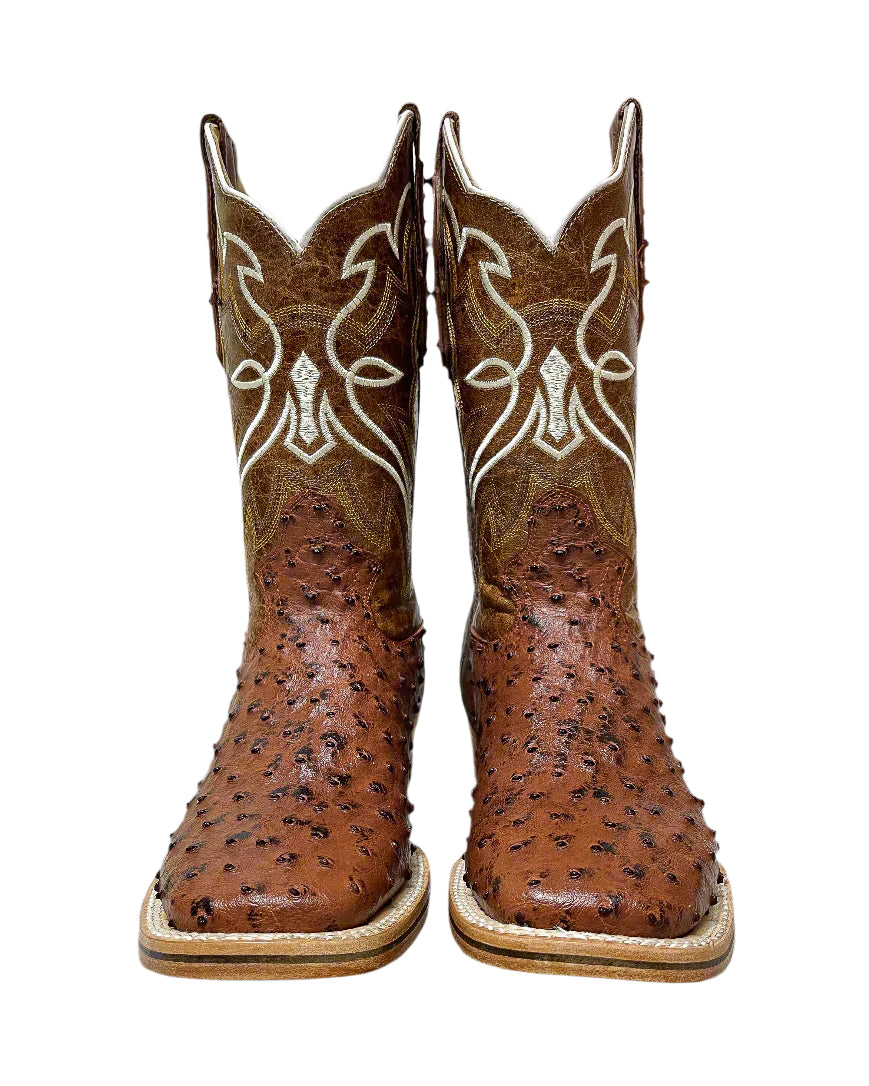 Cowboy Boot Ostrich Brandy