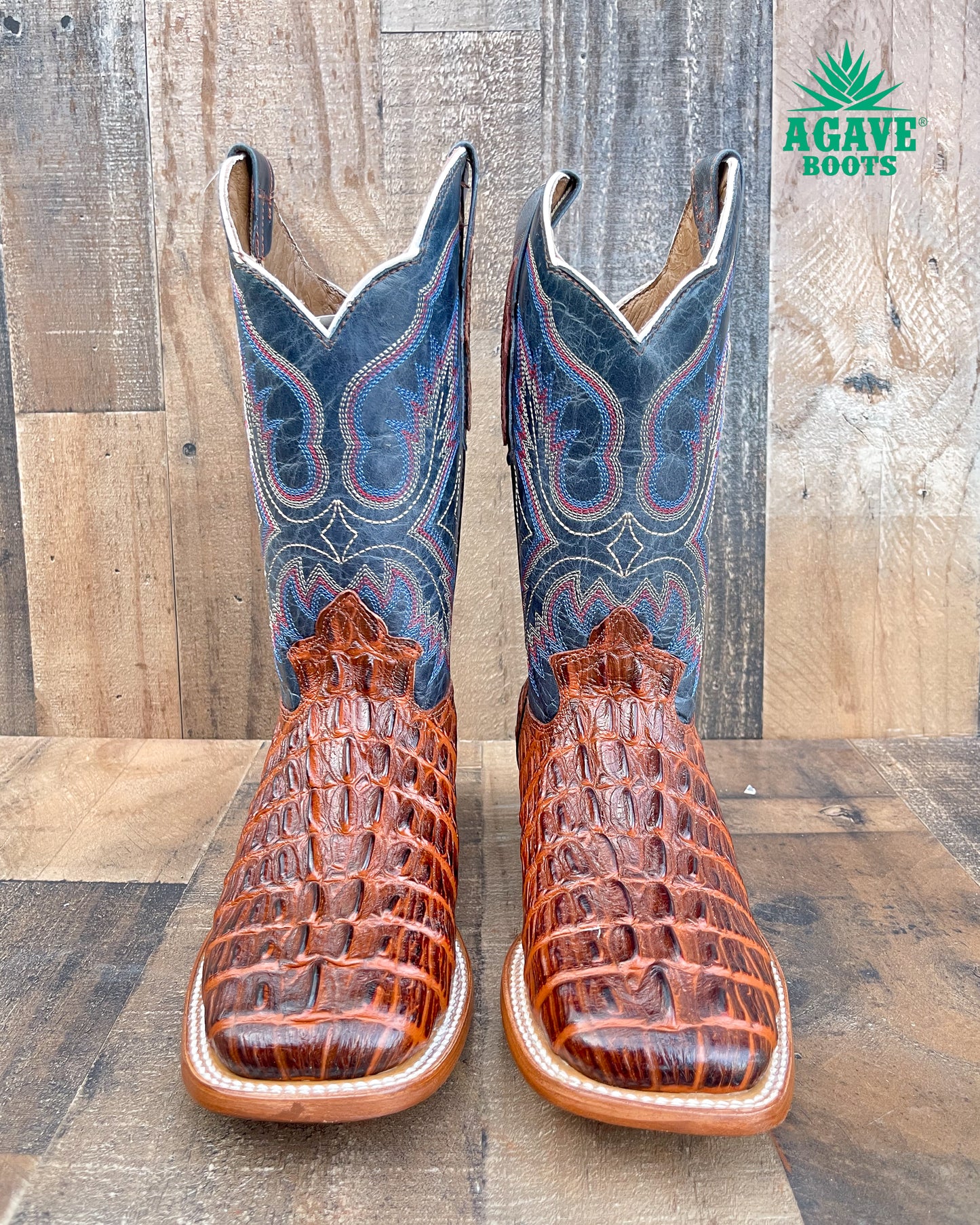 Cowboy Boot Caiman Tail Cognac