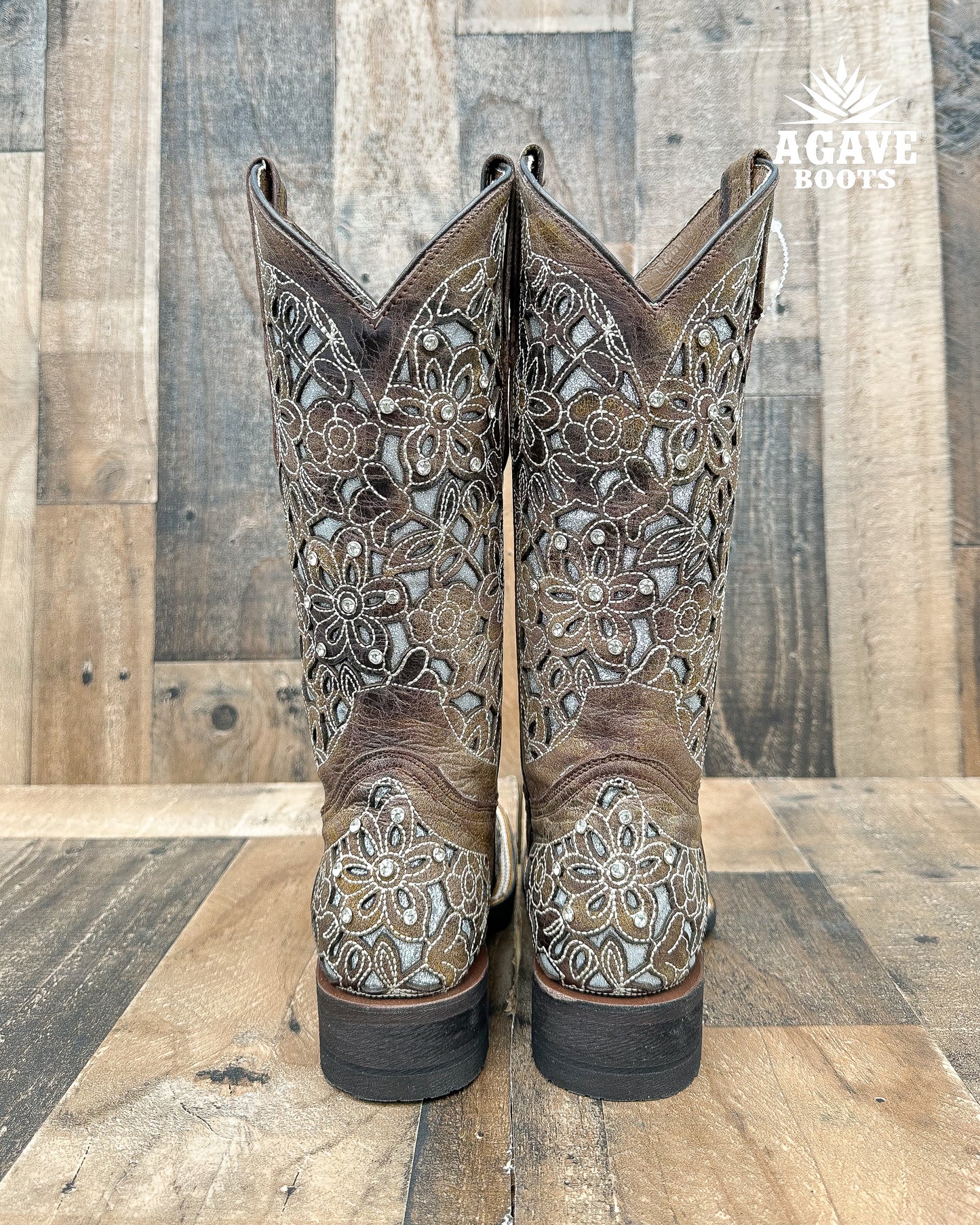 "JENNIFER" DARK BROWN | WOMEN SQUARE TOE BOOTS