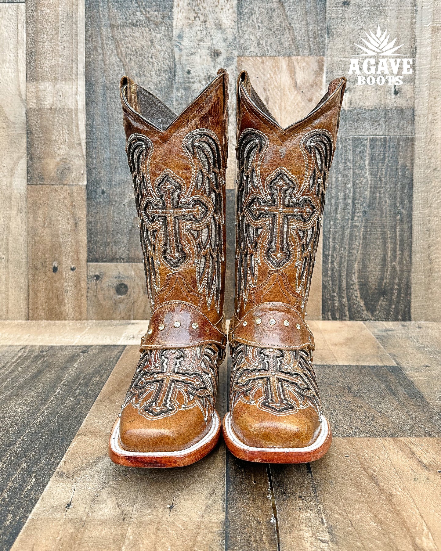 "ALAS" BROWN | WOMEN SQUARE TOE BOOTS