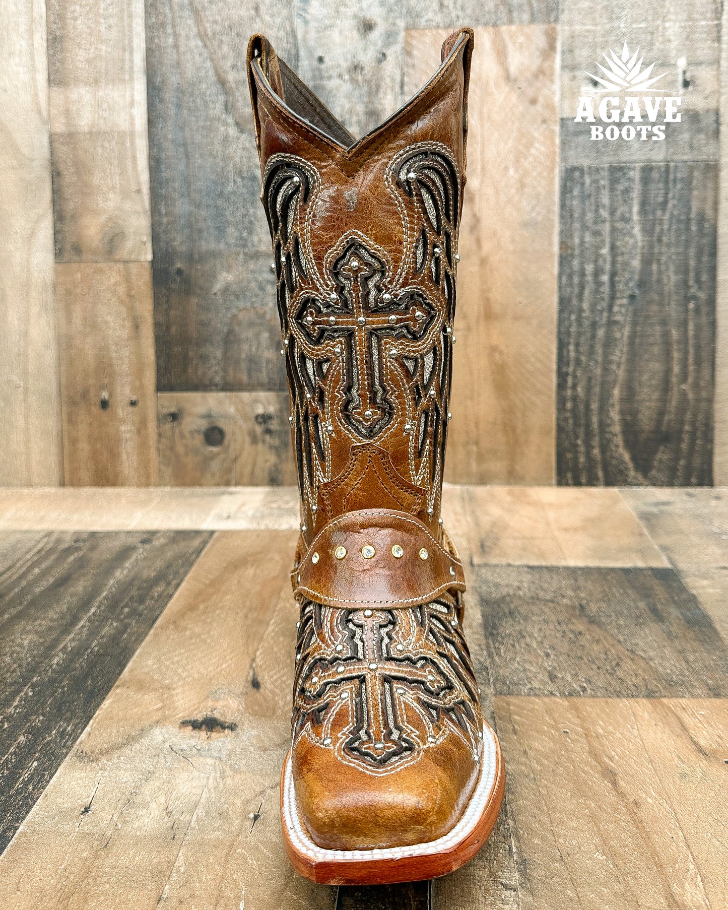 "ALAS" BROWN | WOMEN SQUARE TOE BOOTS