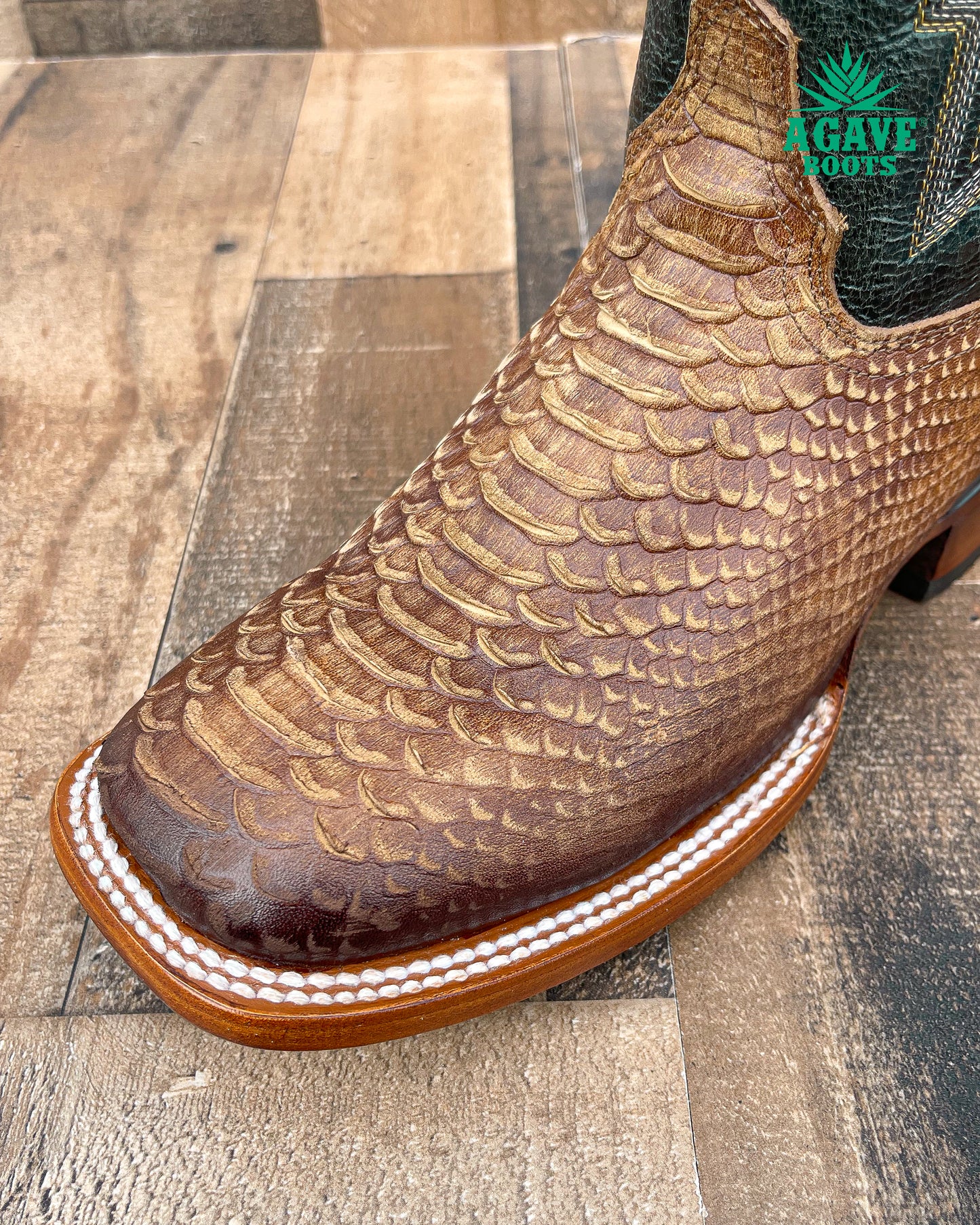 "JAXON" PYTHON | MEN SQUARE TOE BOOTS