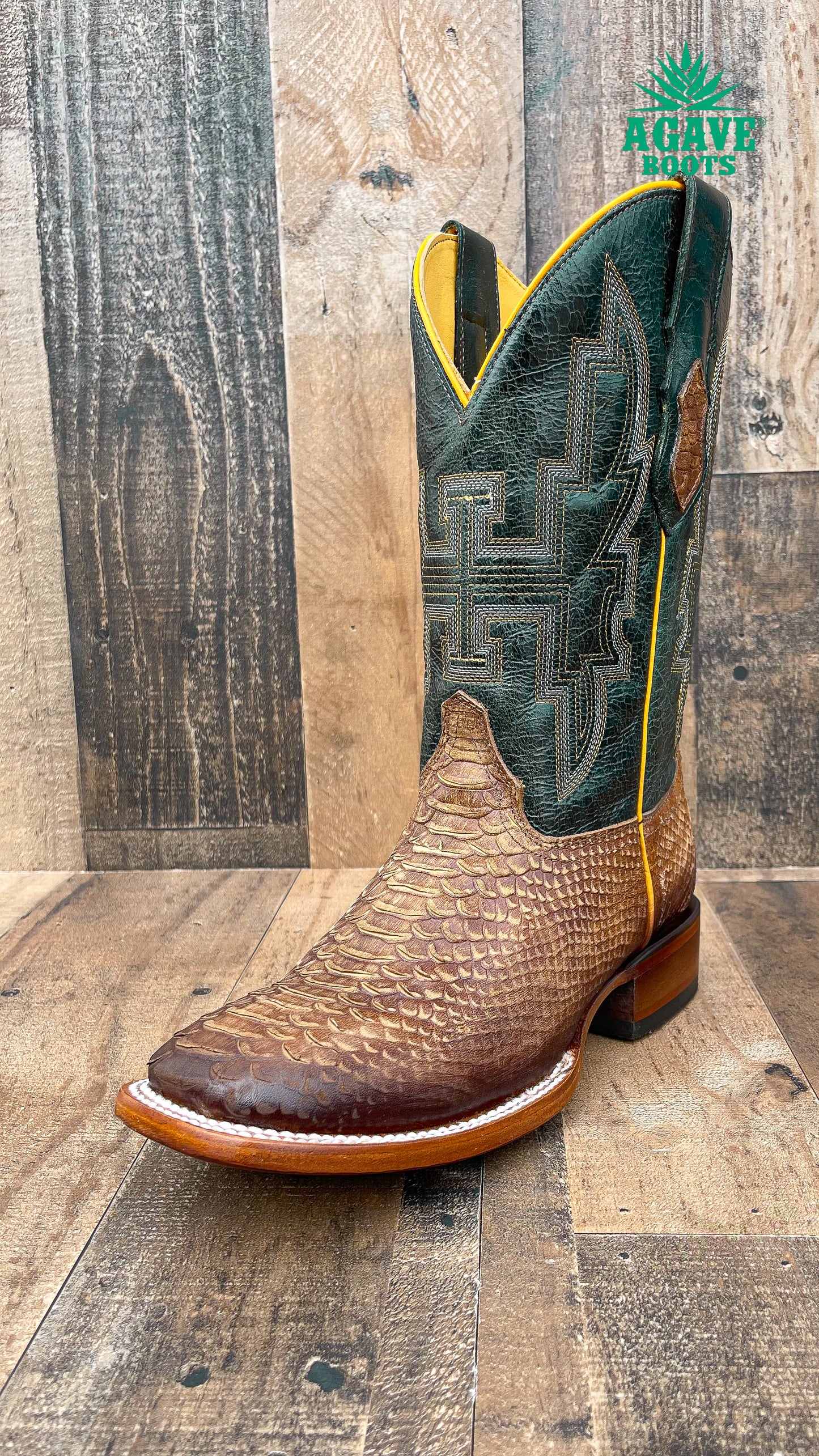 "JAXON" PYTHON | MEN SQUARE TOE BOOTS