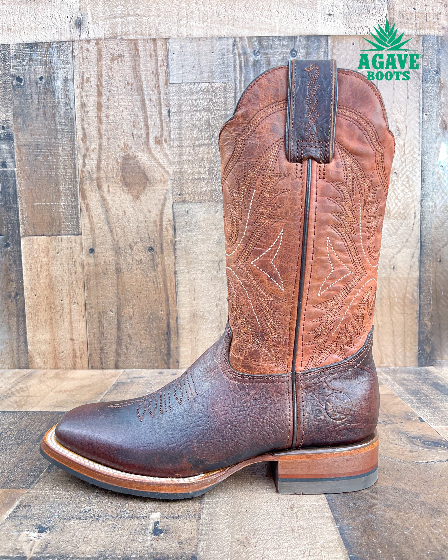 BROWN ELEPHANT EAR | MEN SQUARE TOE WESTERN COWBOY BOOTS