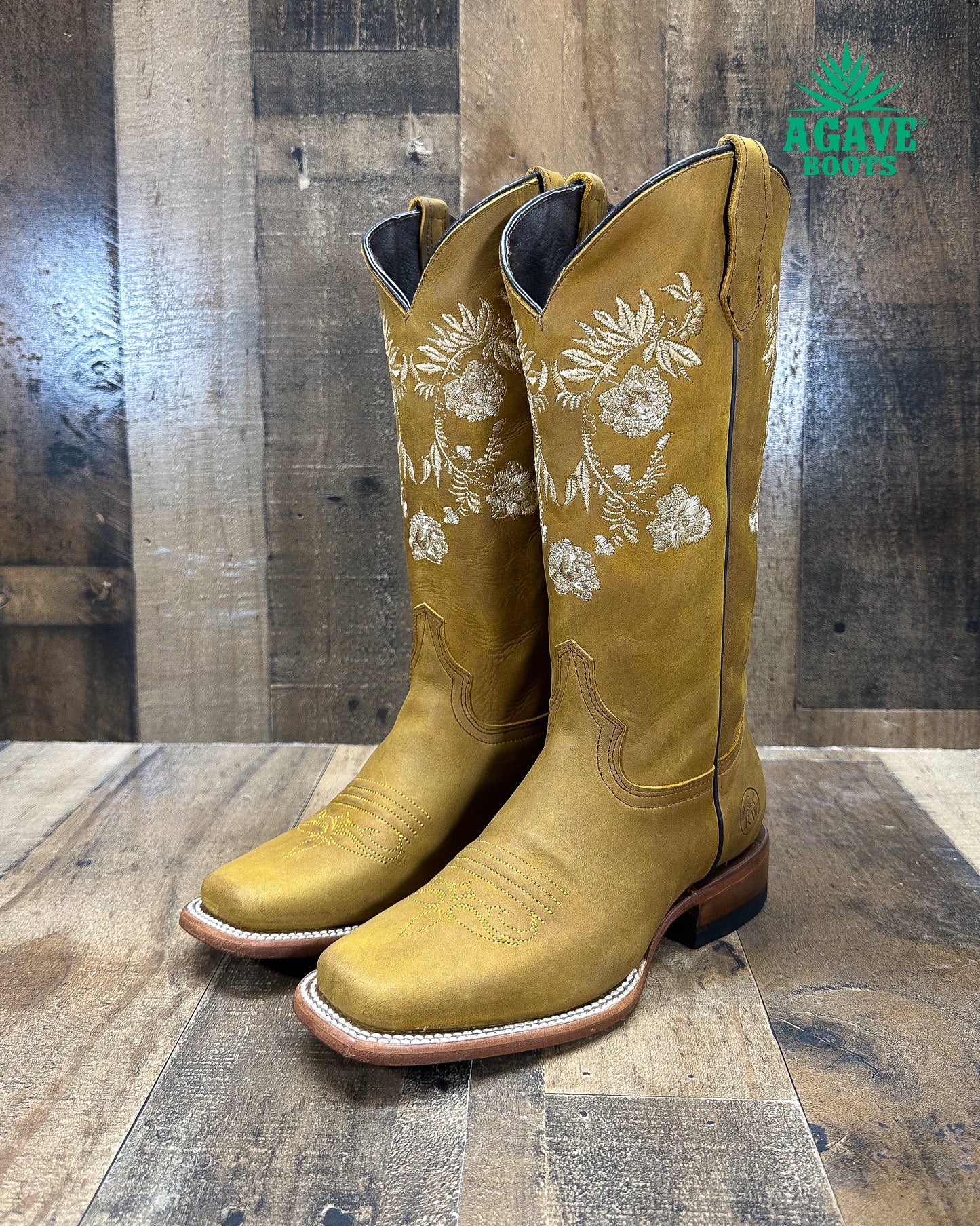 "GANTE" TAN | WOMEN SQUARE TOE BOOTS