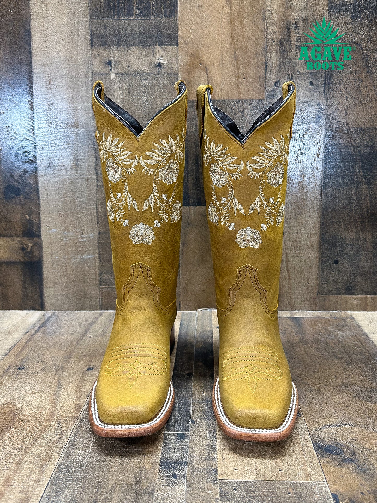 "GANTE" TAN | WOMEN SQUARE TOE BOOTS