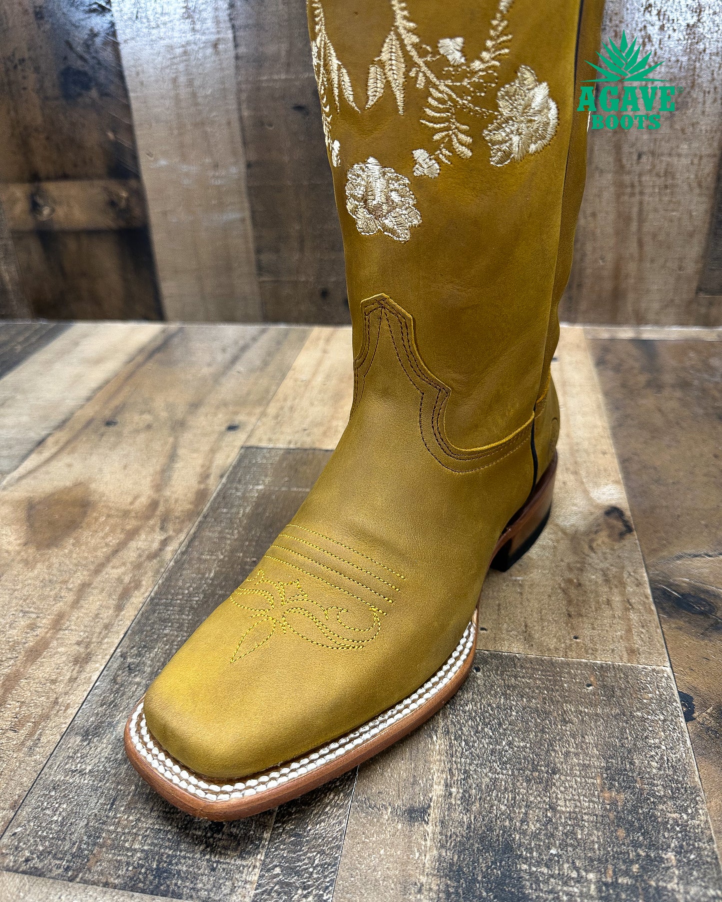 "GANTE" TAN | WOMEN SQUARE TOE BOOTS