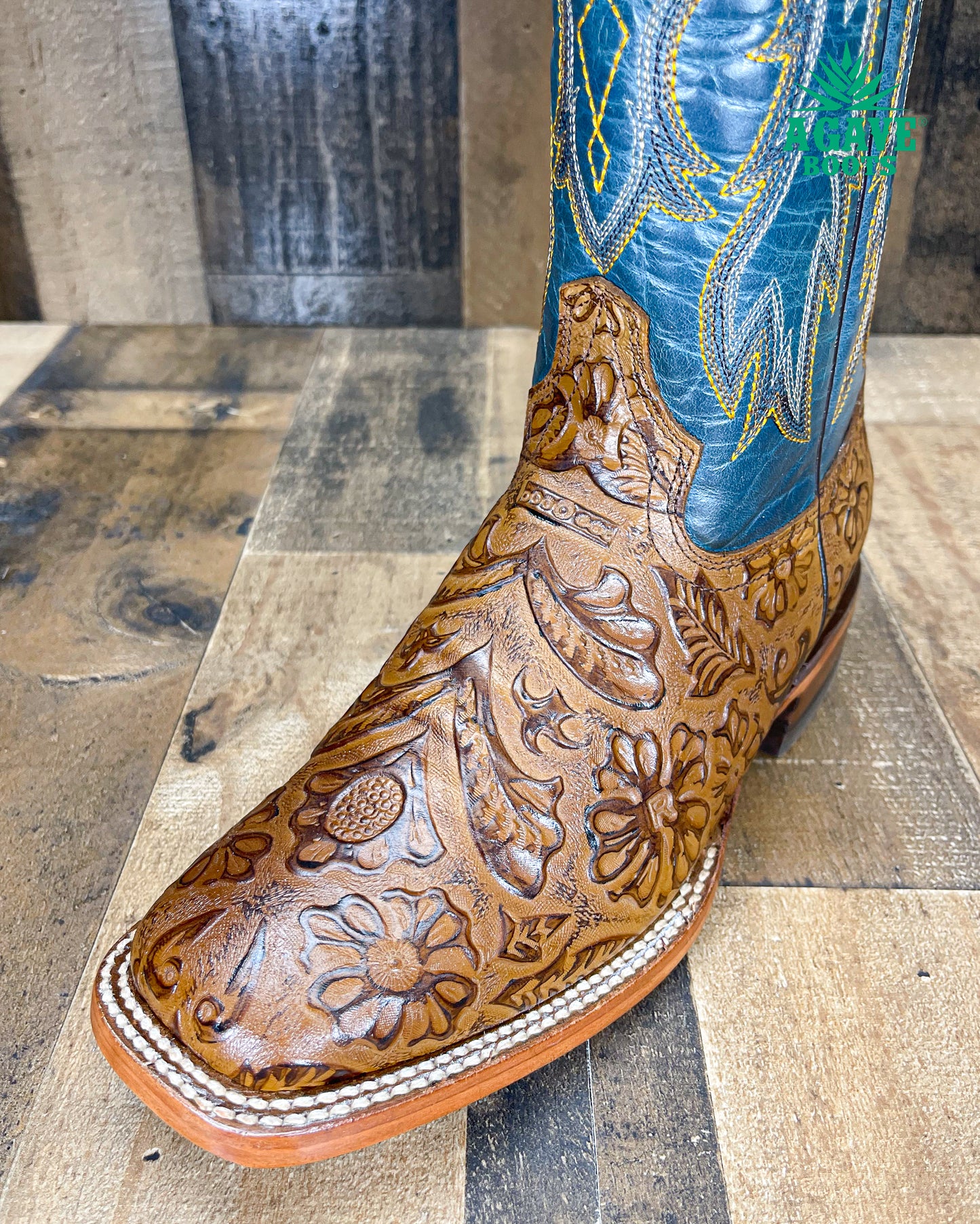 HONEY TOOLED | MEN SQUARE TOE WESTERN COWBOY BOOTS