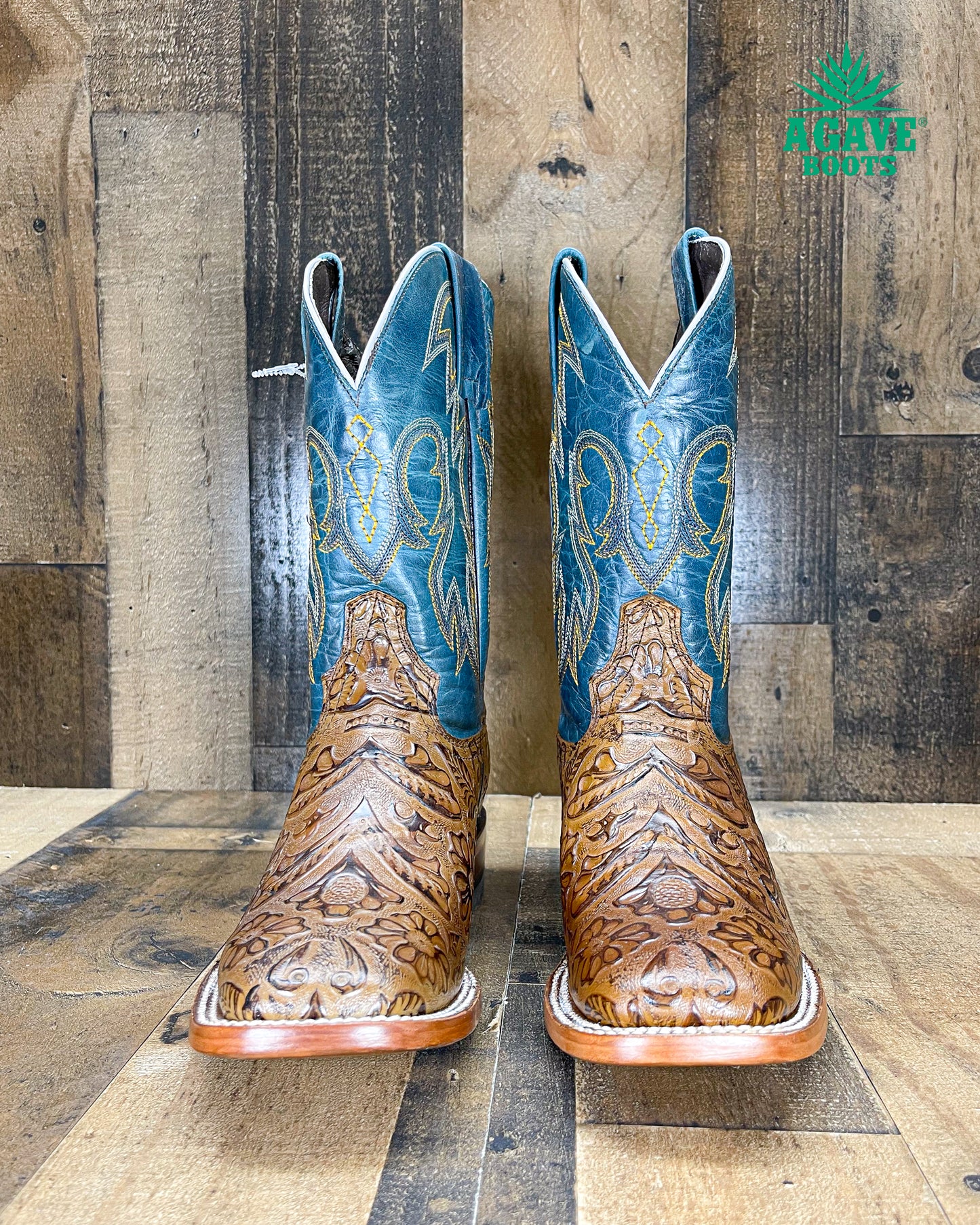 HONEY TOOLED | MEN SQUARE TOE WESTERN COWBOY BOOTS