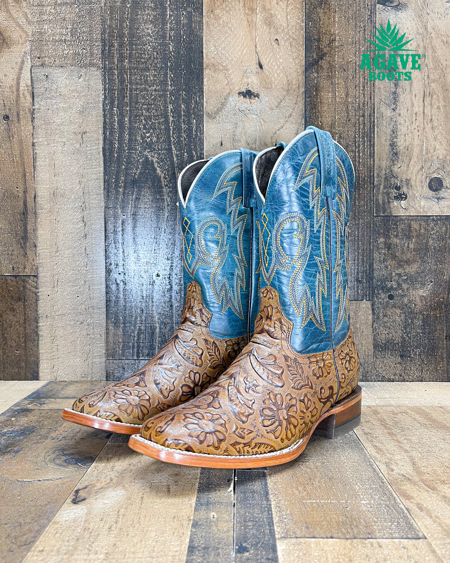HONEY TOOLED | MEN SQUARE TOE WESTERN COWBOY BOOTS