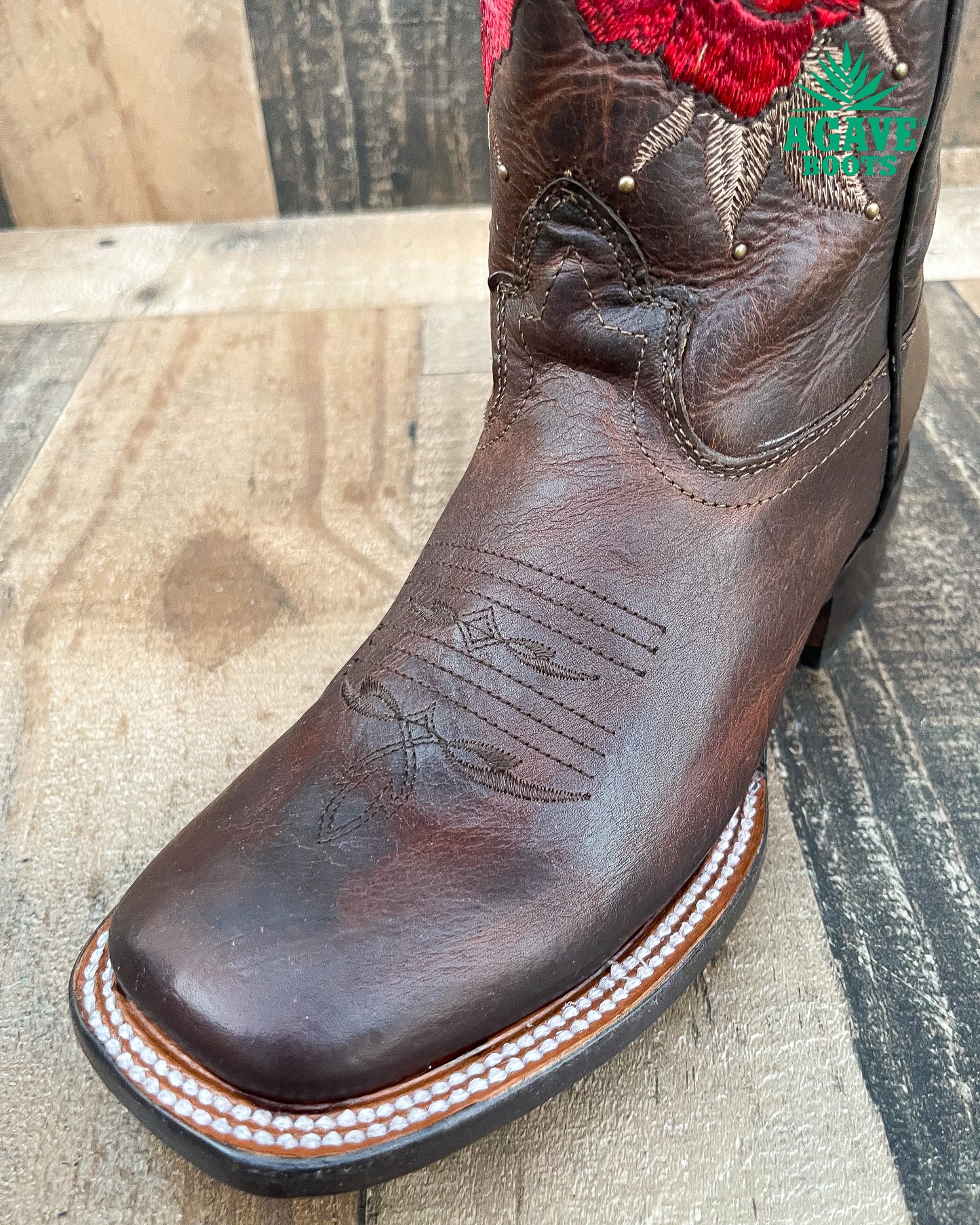 ROSÉ BROWN | WOMEN SQUARE TOE BOOTS