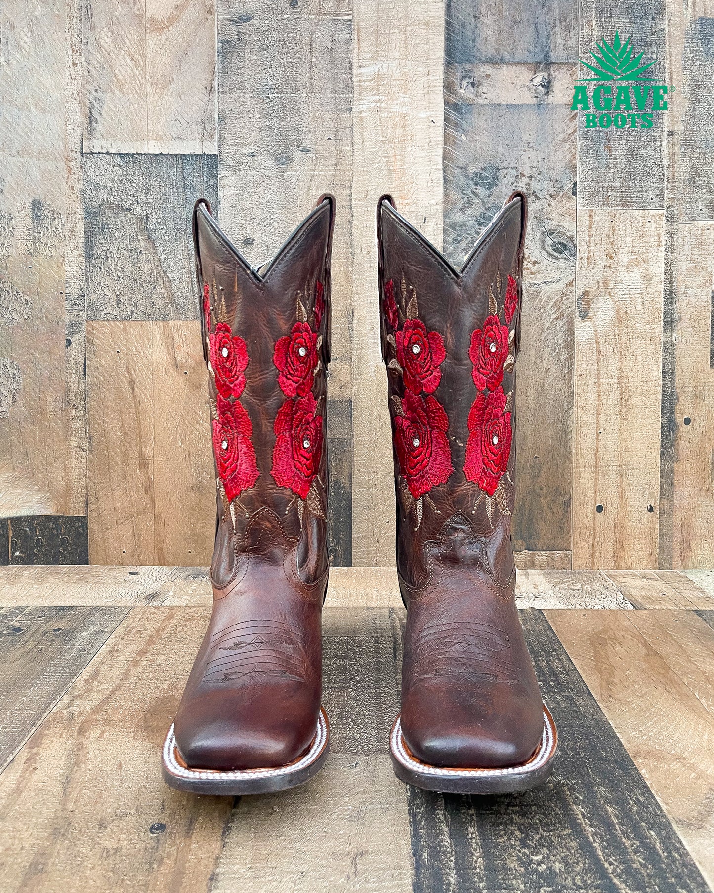 ROSÉ BROWN | WOMEN SQUARE TOE BOOTS
