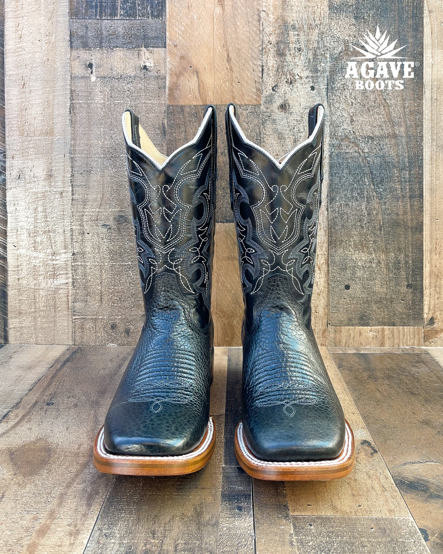 "LAVA" BLACK | MEN SQUARE TOE WESTERN COWBOY BOOTS