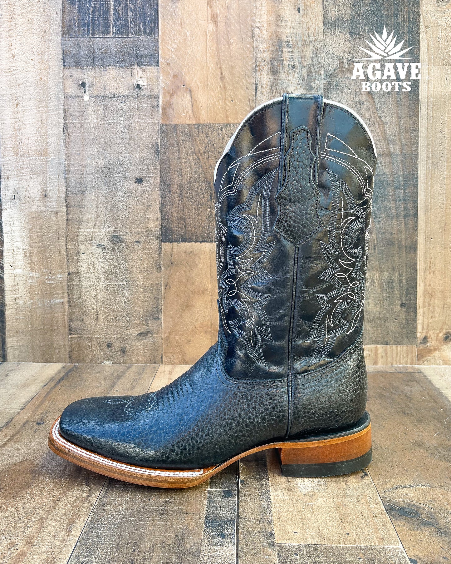 "LAVA" BLACK | MEN SQUARE TOE WESTERN COWBOY BOOTS