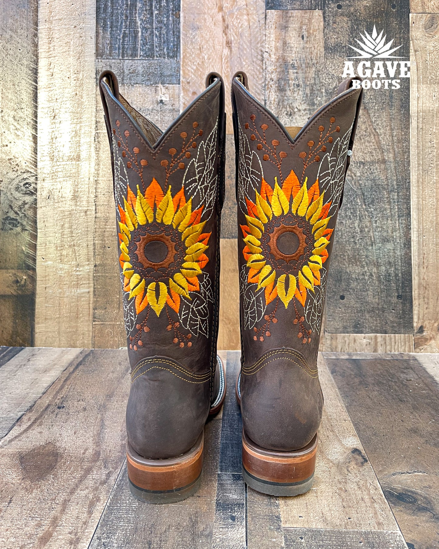Cowboy Boot Sunflower Brown