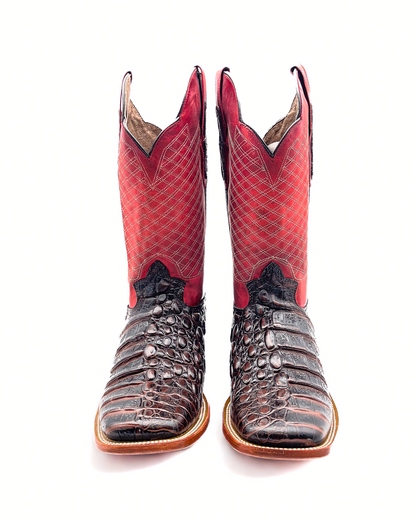 Cowboy Boot Red Caiman