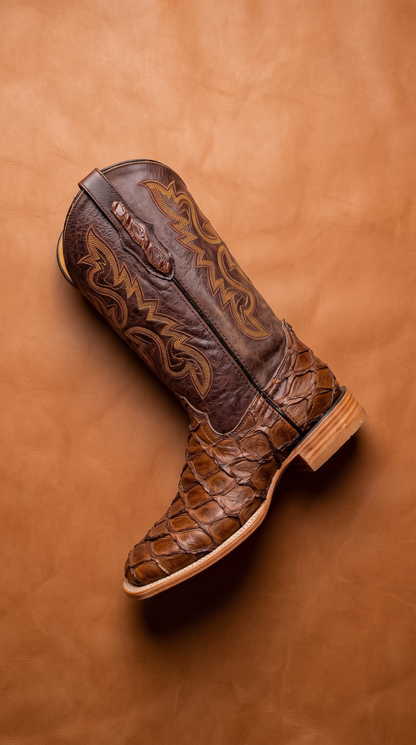 Cowboy Boot Light Brown Pirarucu Bass