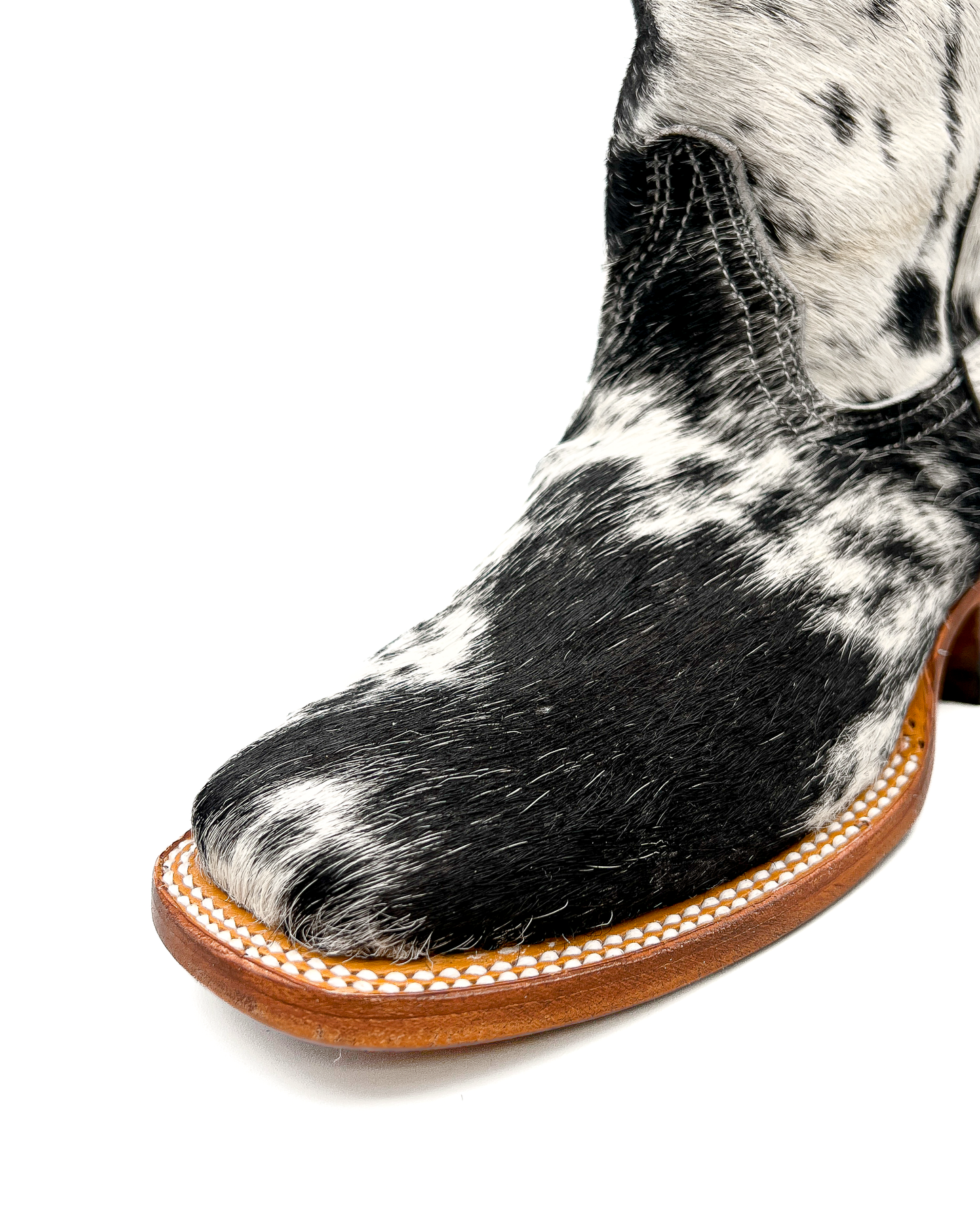 Cowboy Boot Cowhide Tall Square Toe