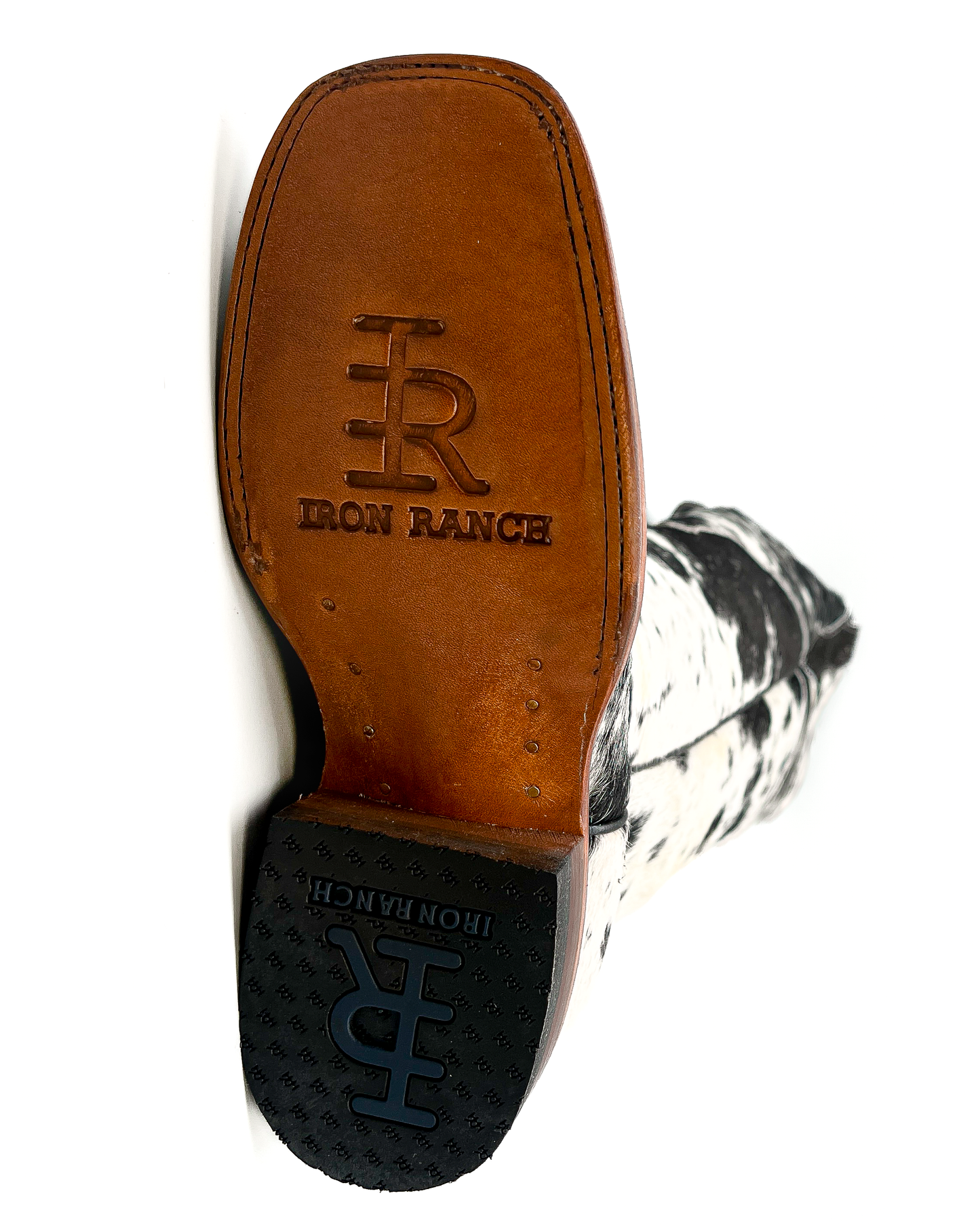 Cowboy Boot Cowhide Tall Square Toe