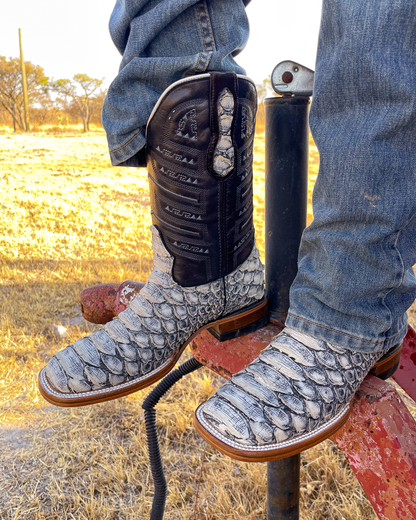 Cowboy Boot White Python