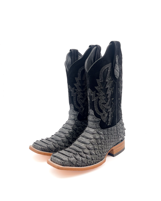 Cowboy Boot Gray Python