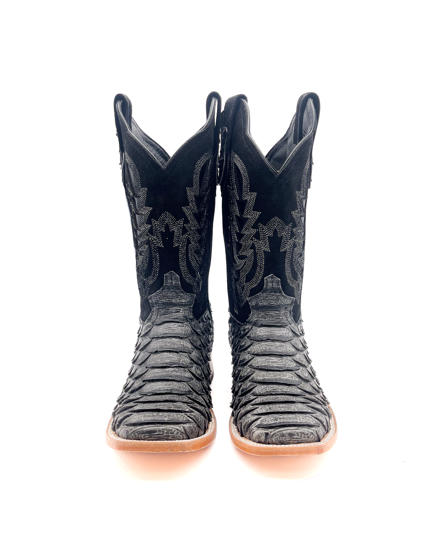 Cowboy Boot Gray Python
