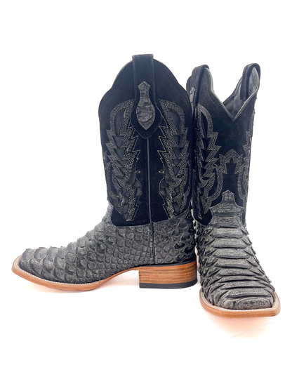 Cowboy Boot Gray Python