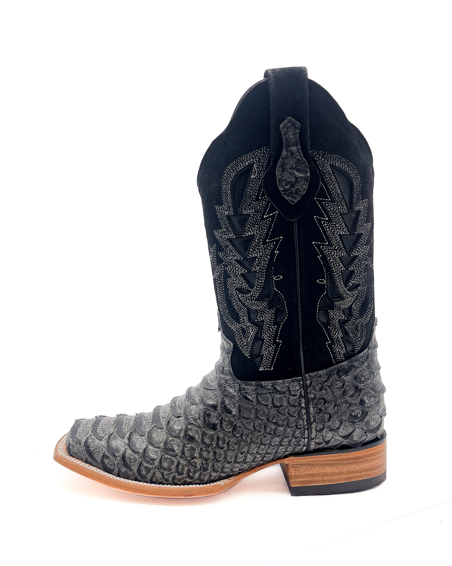 Cowboy Boot Gray Python