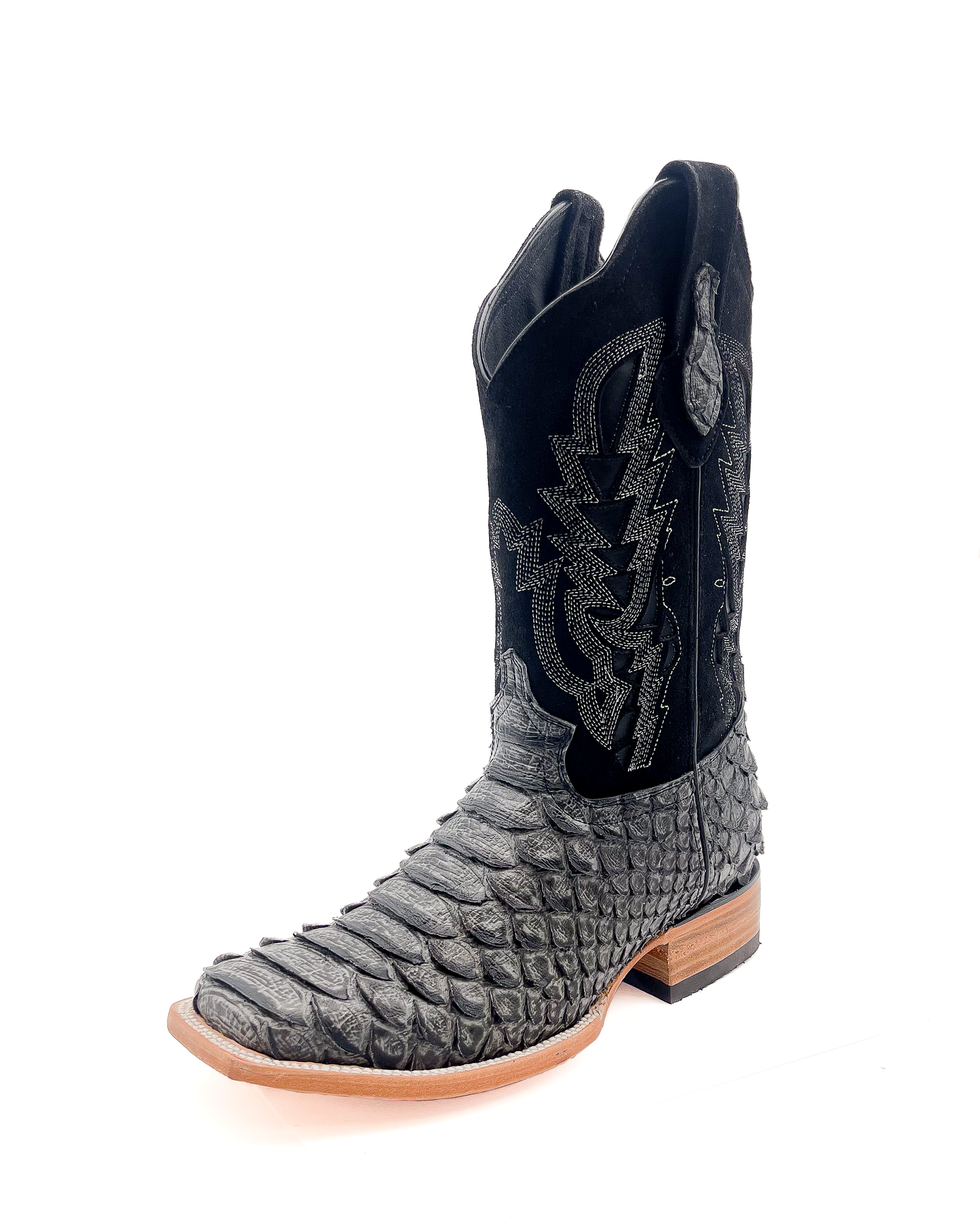 Cowboy Boot Gray Python
